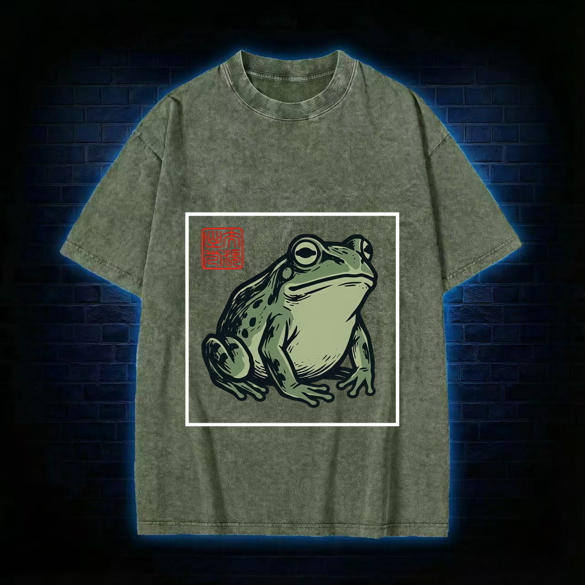 Zen Frog Washed T-Shirt