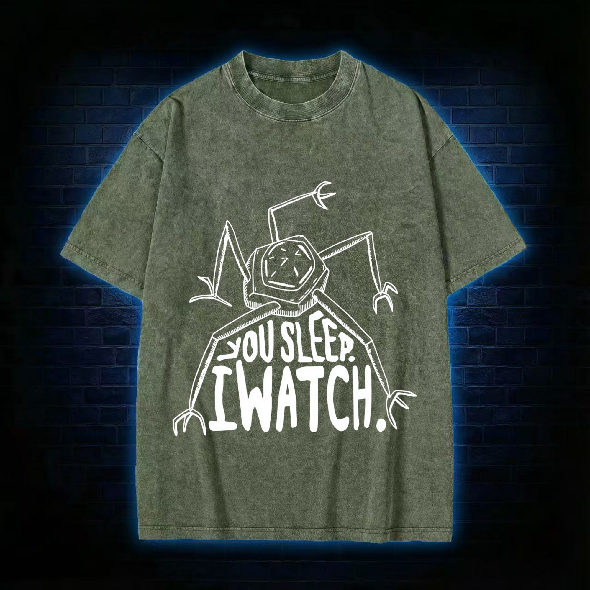 You Sleep I Watch Washed T-shirt