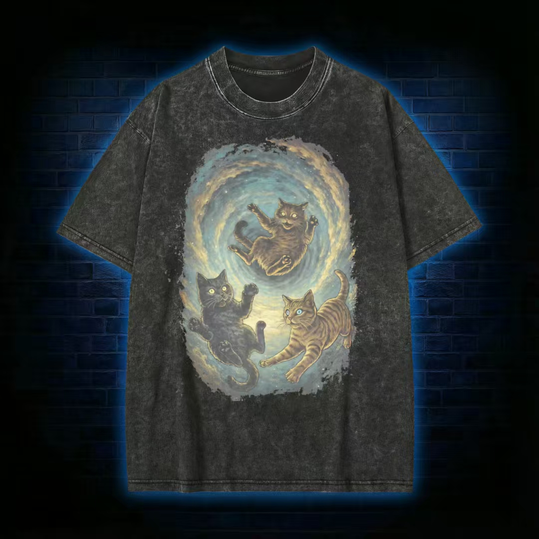 Funny Possum Moon Washed T-shirt