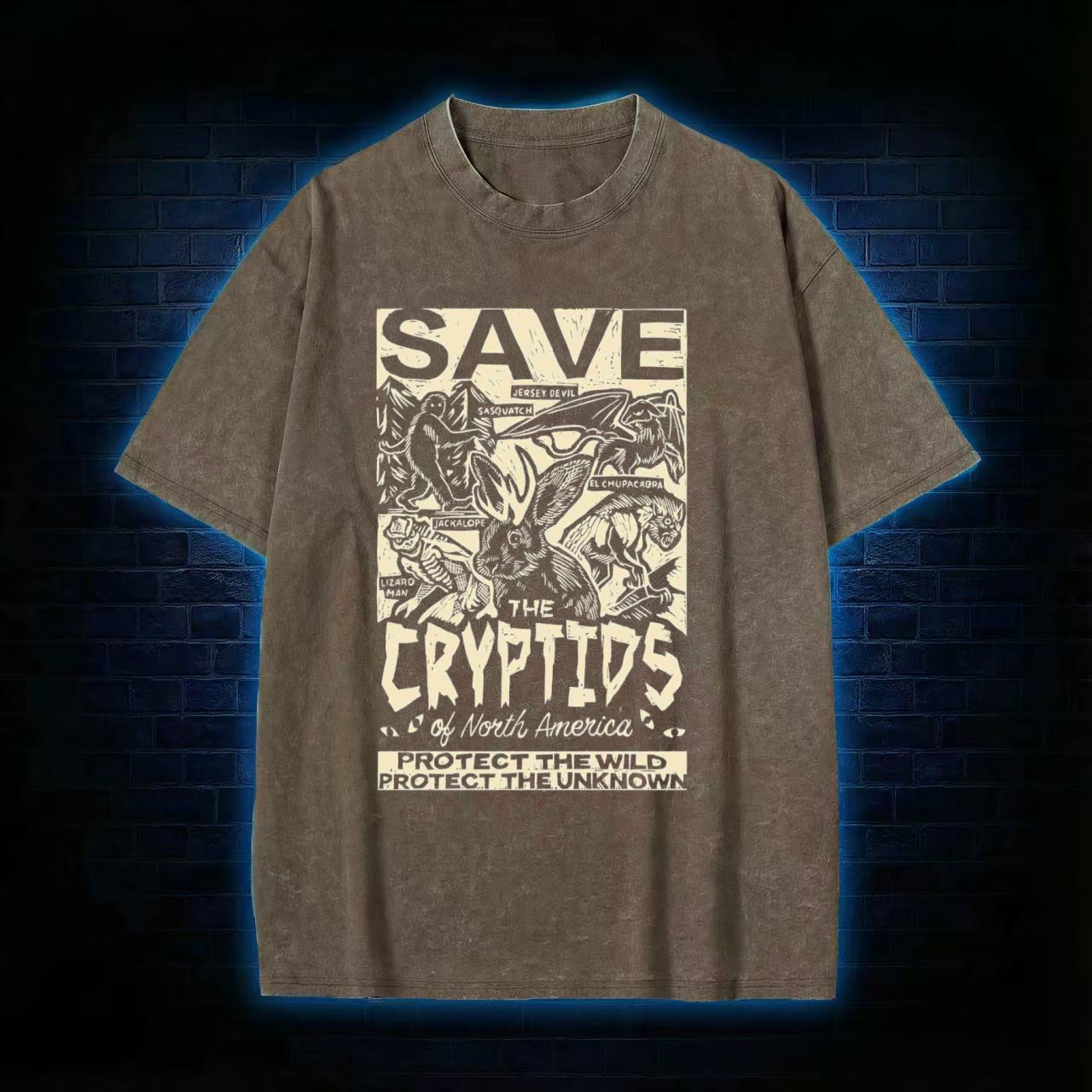 Save the Cryptids Washed T-shirt