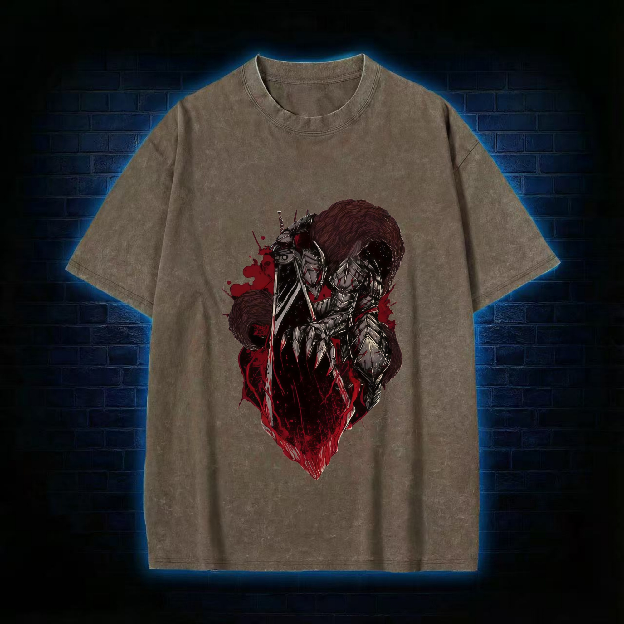 Black Swordsman Washed T-shirt