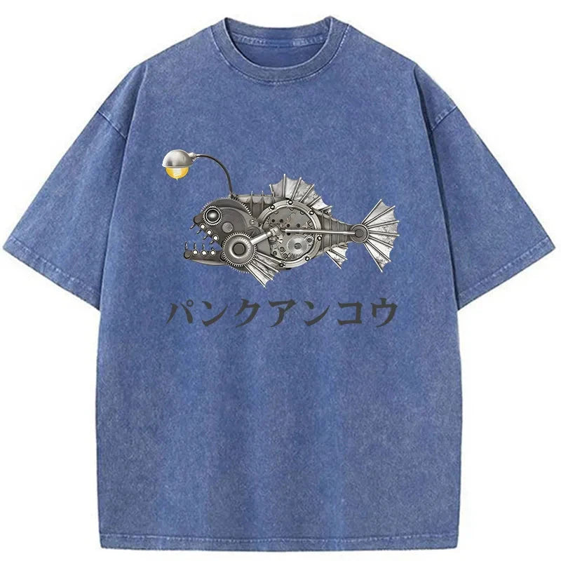  Anglerfish Japanese Washed T-Shirt
