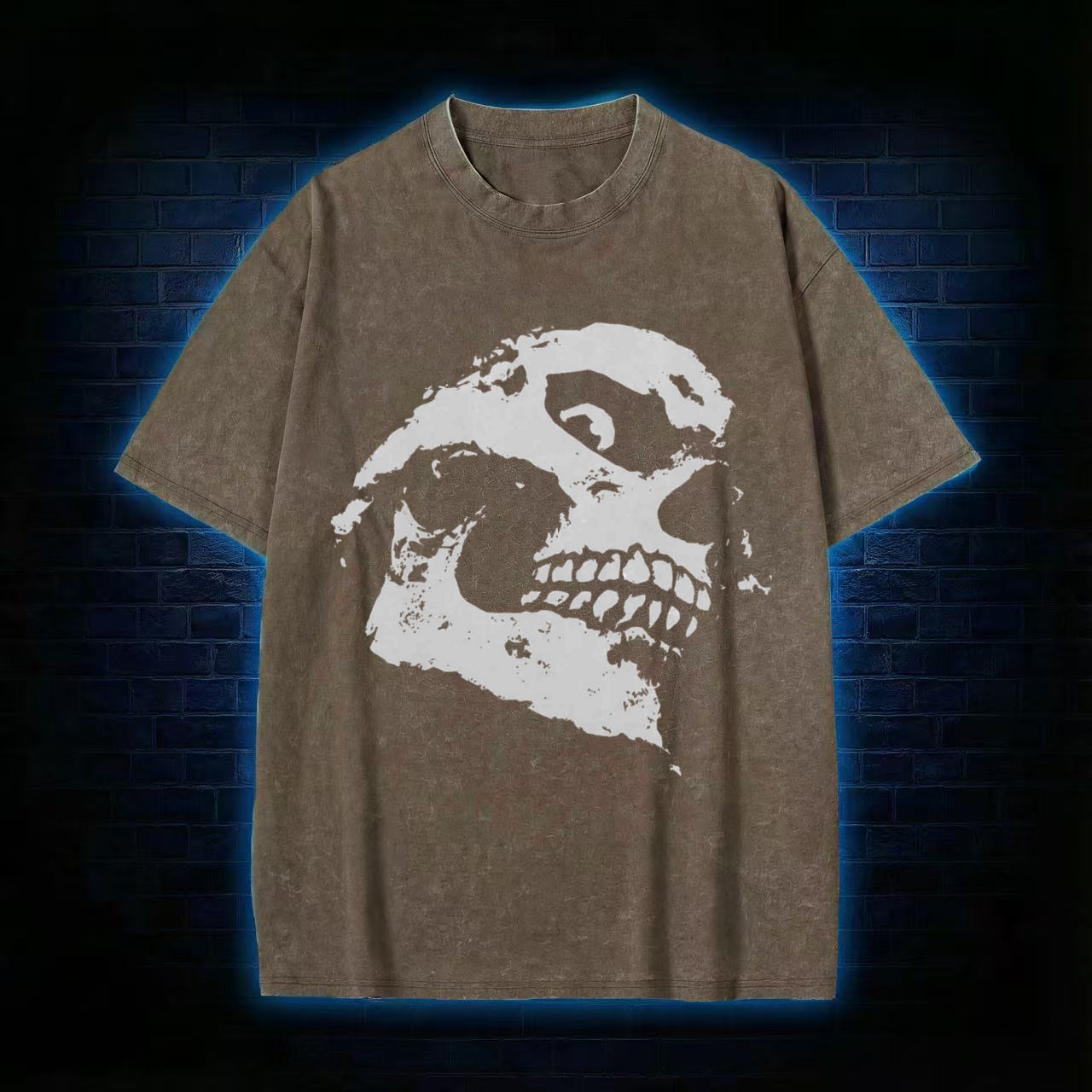 Retro Skull Washed T-shirt