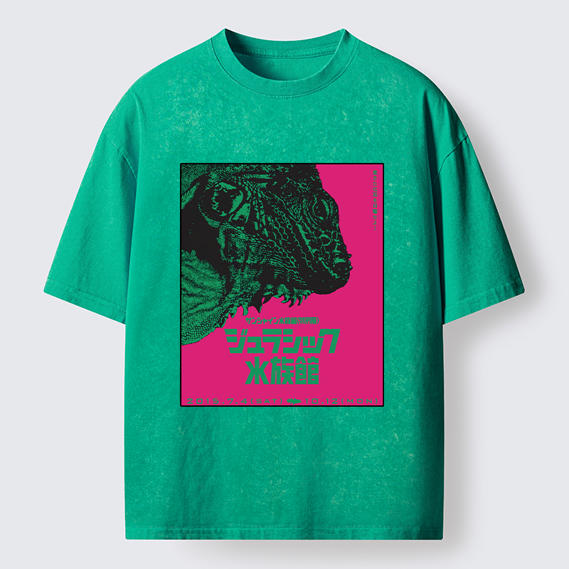 Tokyo Aquarium Poster Washed T-Shirt