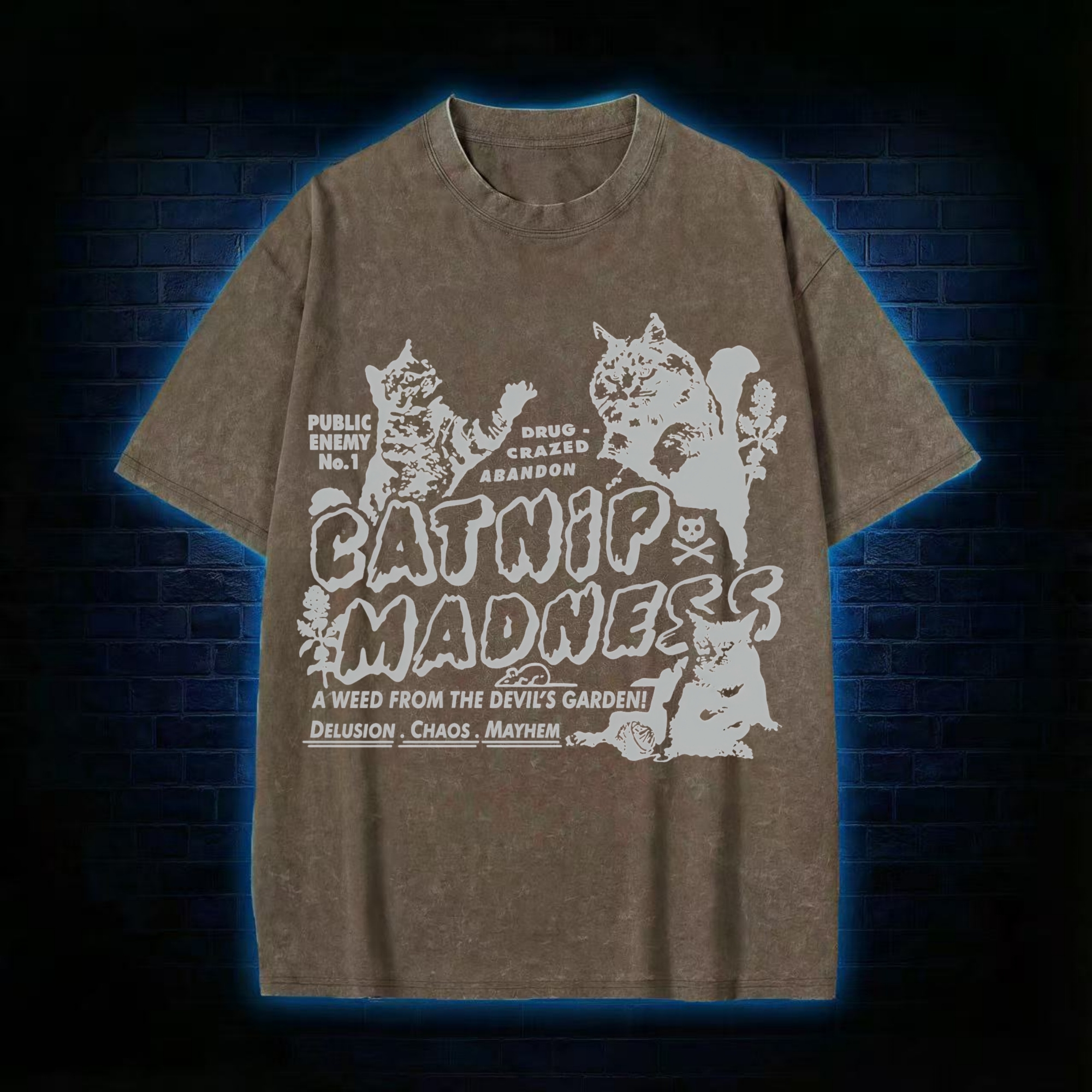 Catnip Madness Washed T-shirt