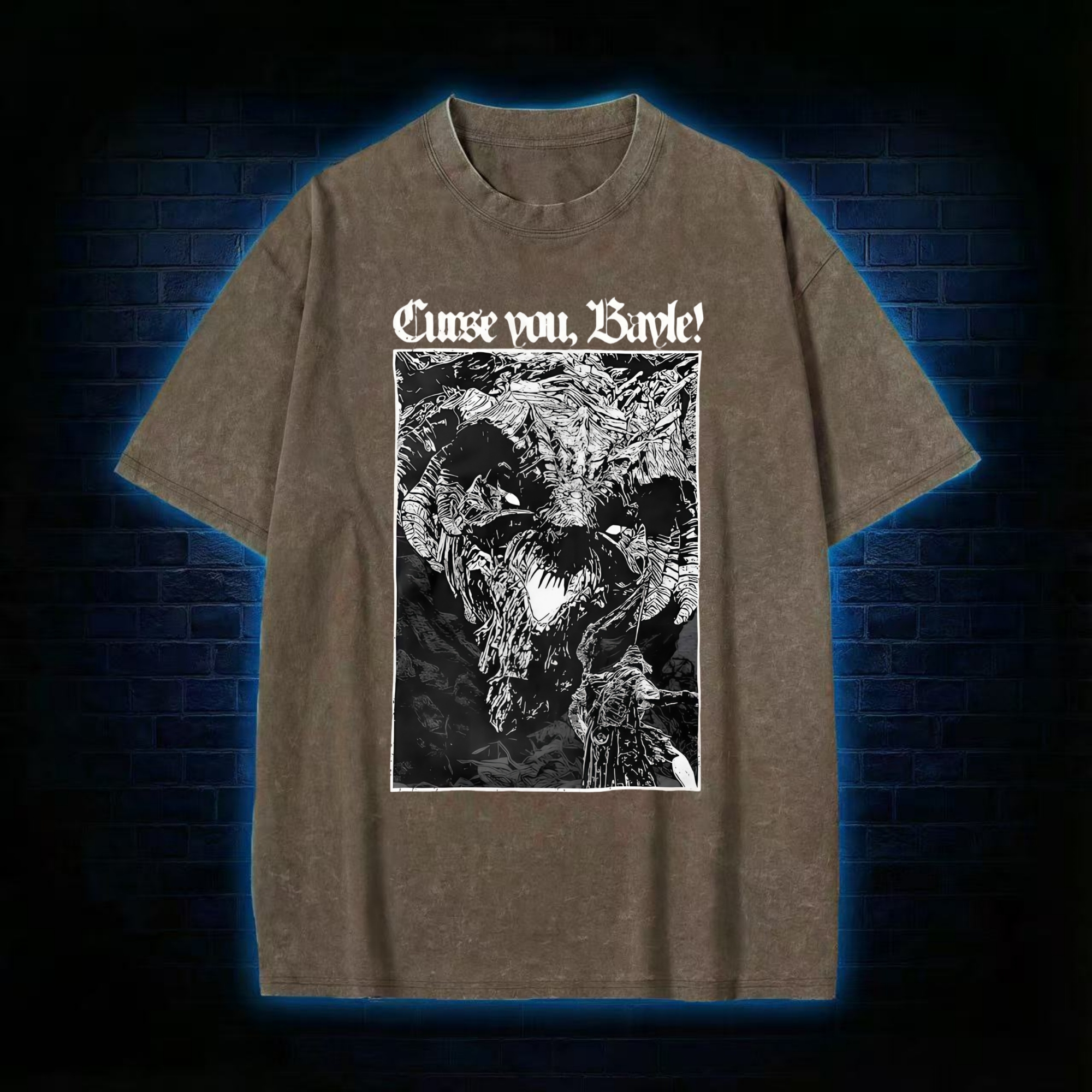 Curse You Bayle! Washed T-shirt