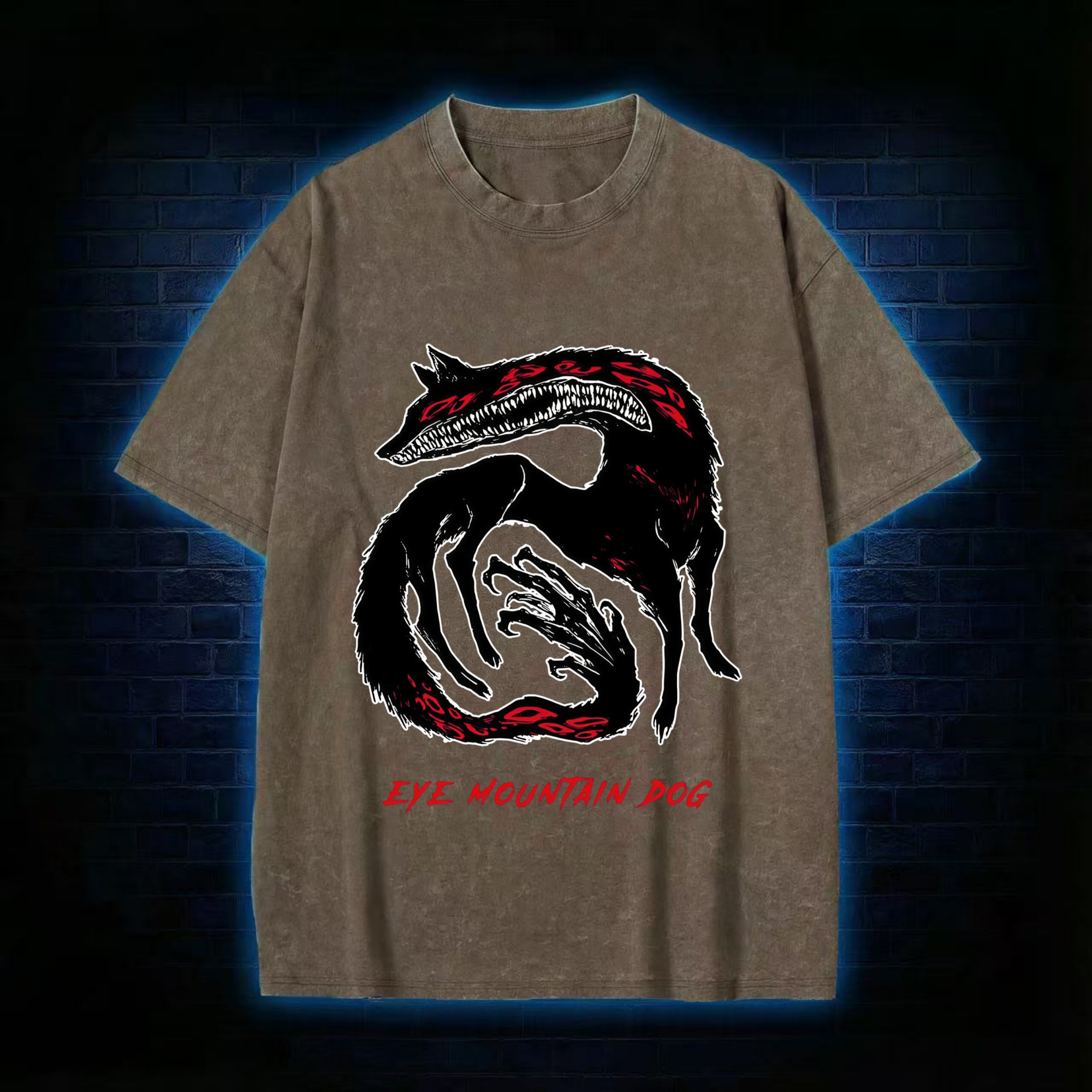 Eye Mountain Dog Washed T-shirt