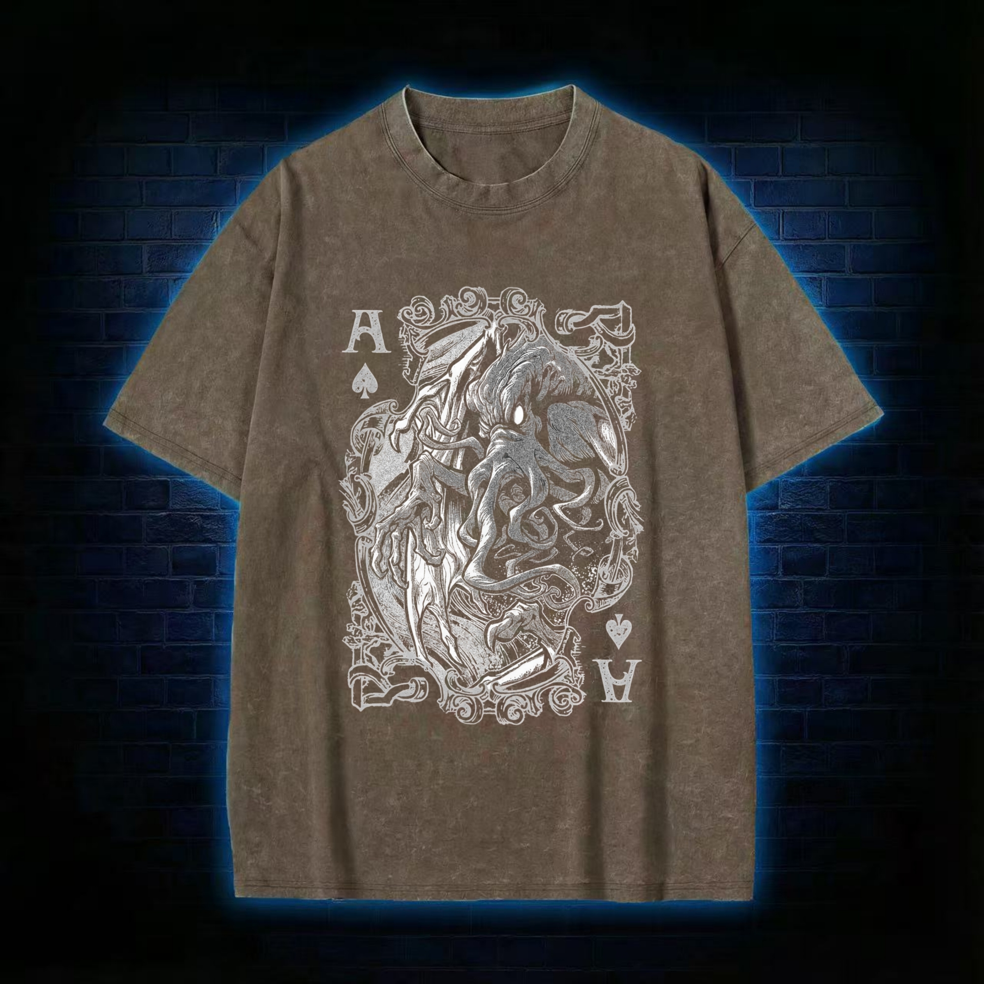 Cthulhu Mythos Cards Washed T-shirt