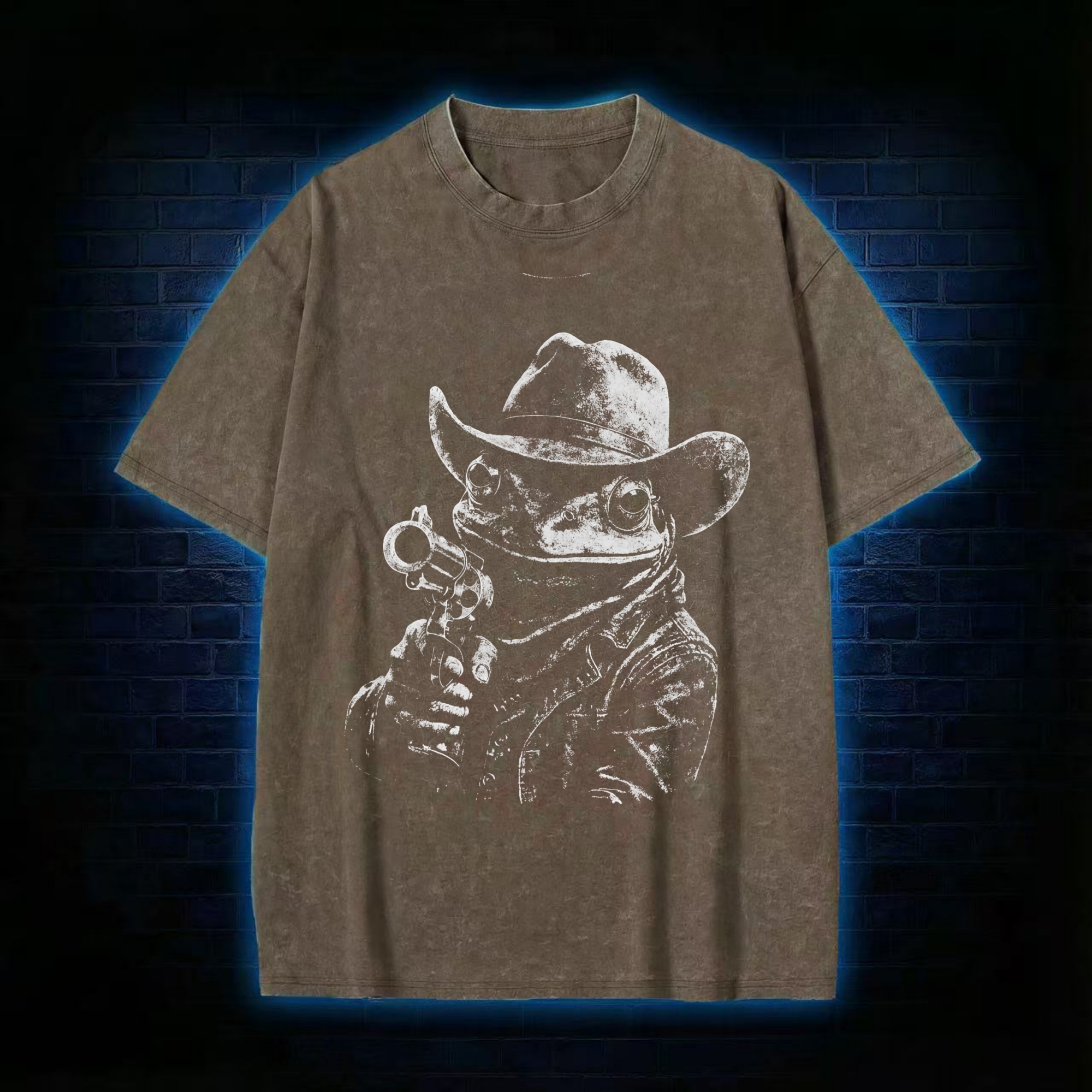 Cowboy Frog Washed T-shirt