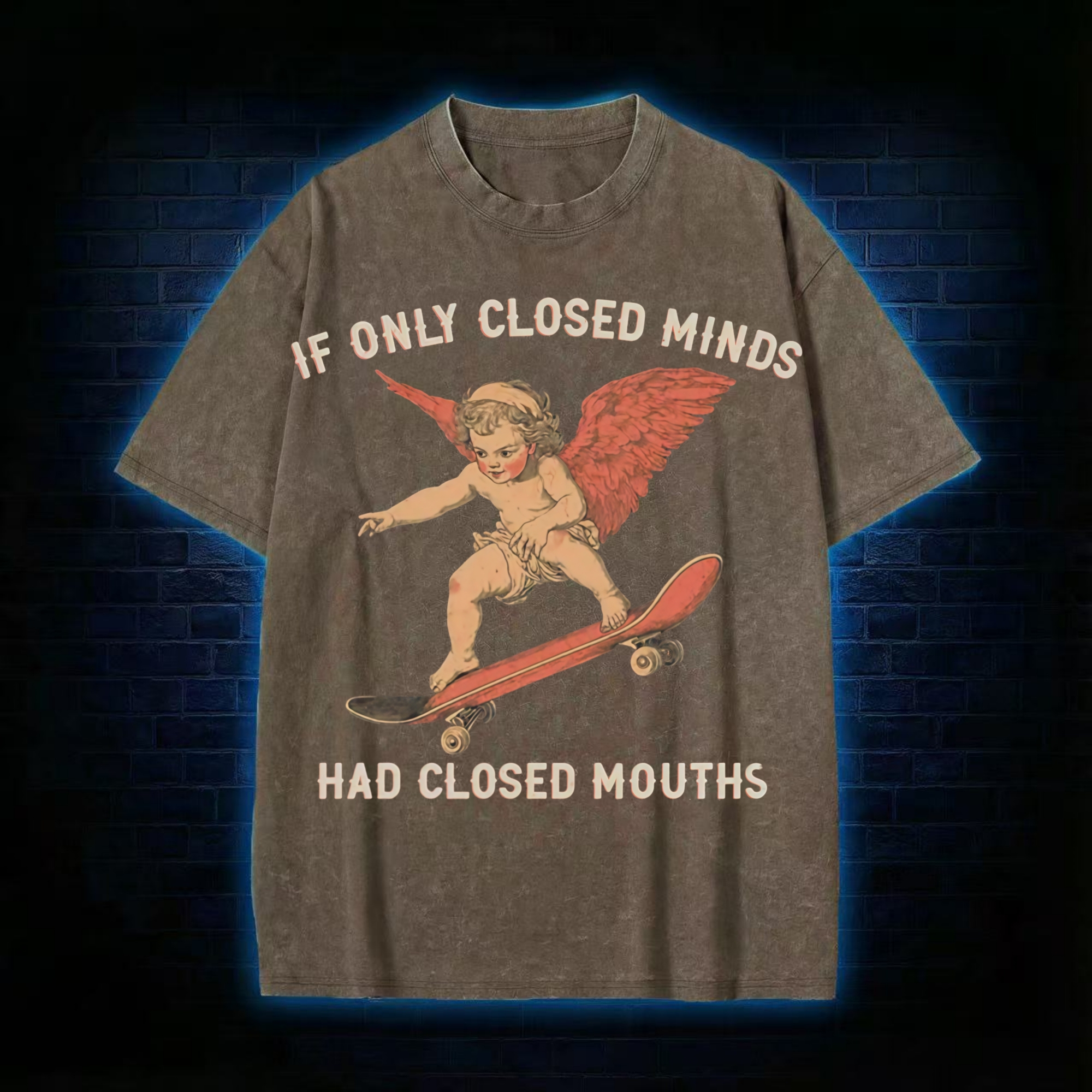 If Only Closed Minds Had Closed Mouths Washed T-shirt