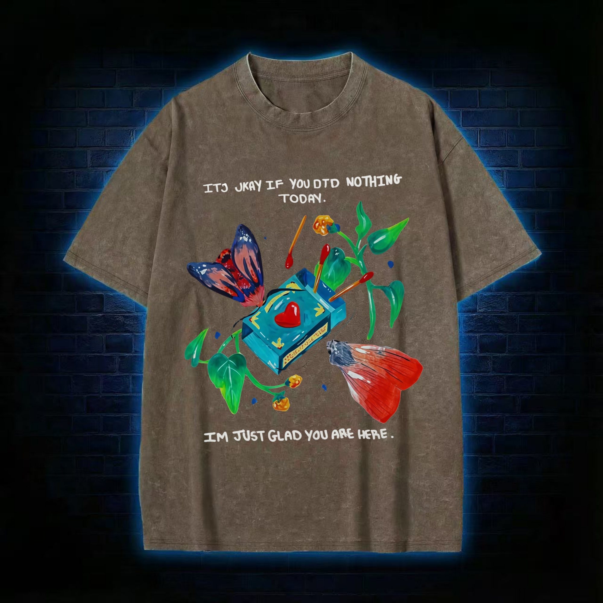 Glad You Are Here Washed T-shirt