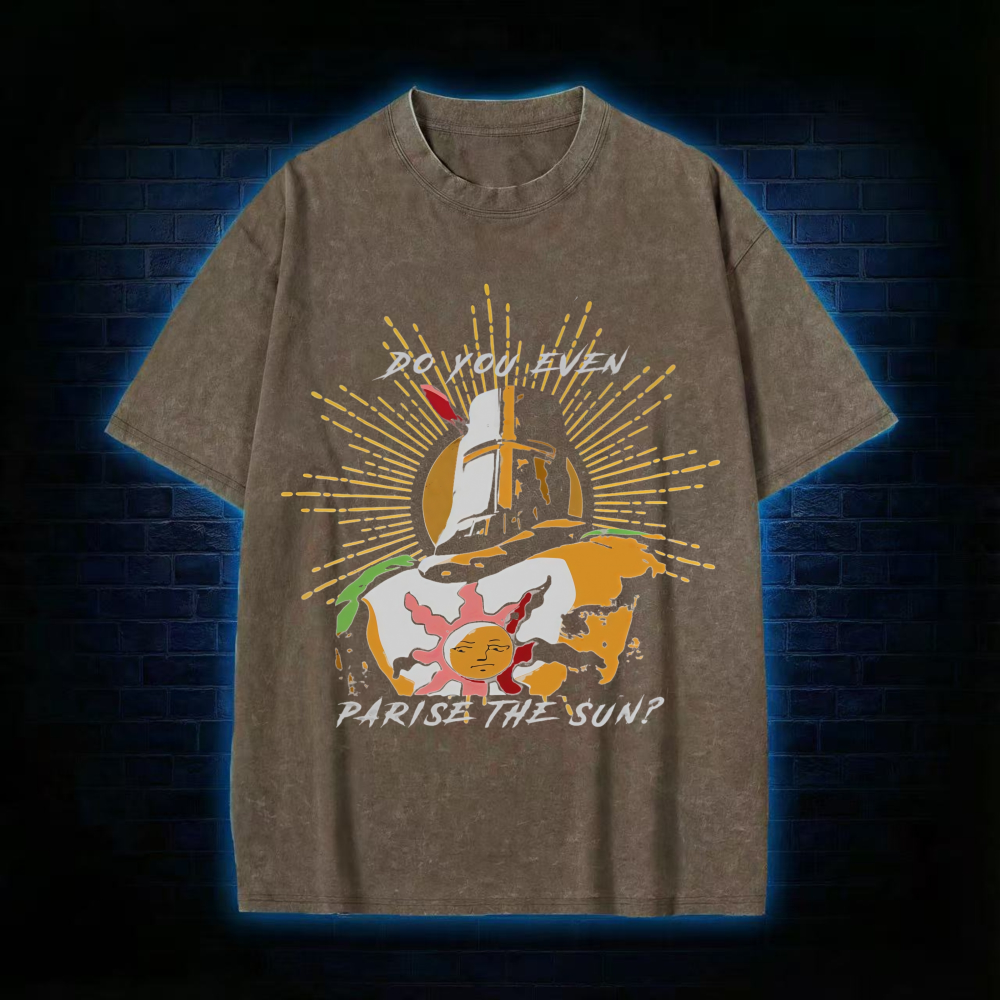 Do You Even Praise the Sun Retro Washed T-shirt