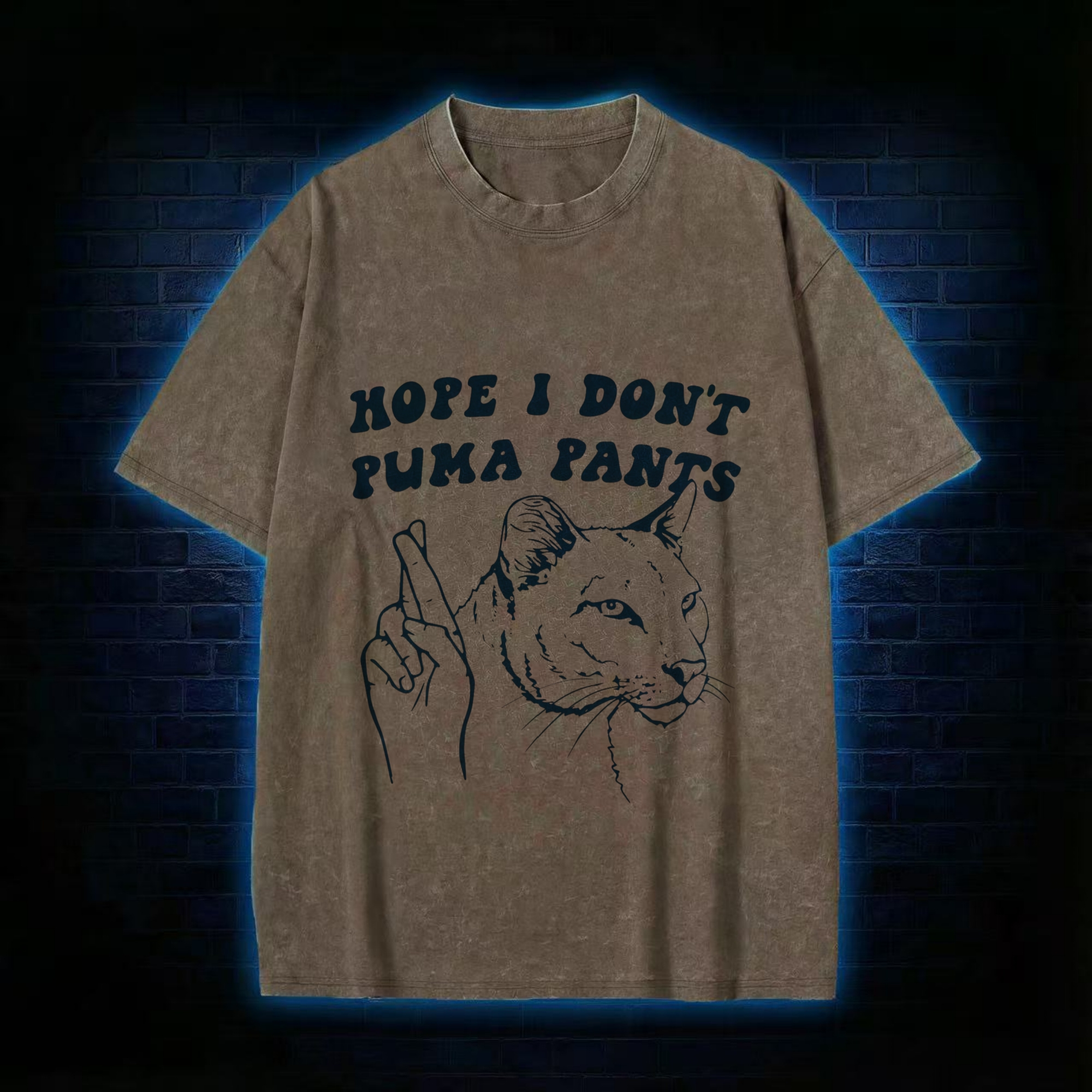 Hope I Don't Puma Pants Washed T-shirt