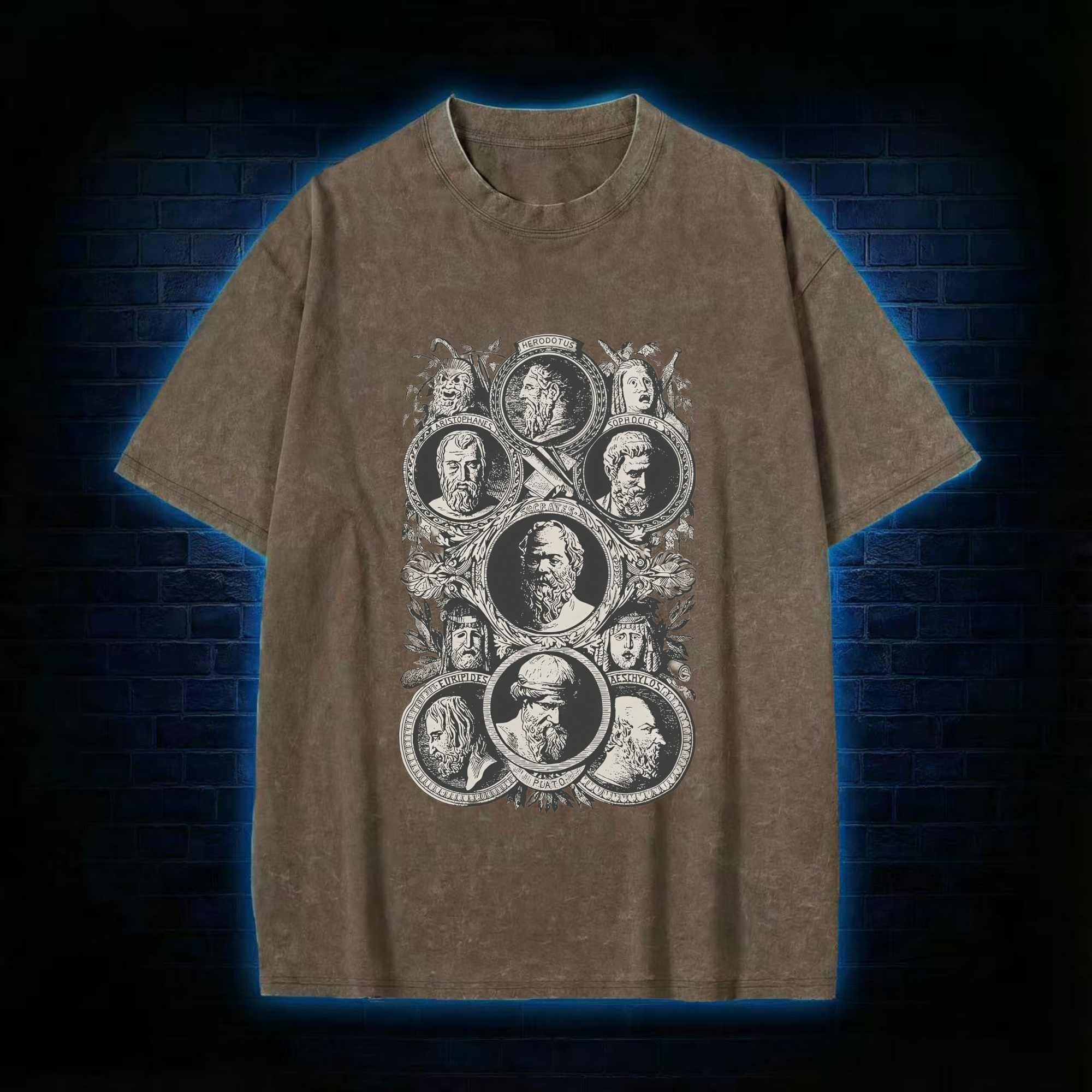 Greek Philosophers Washed T-shirt
