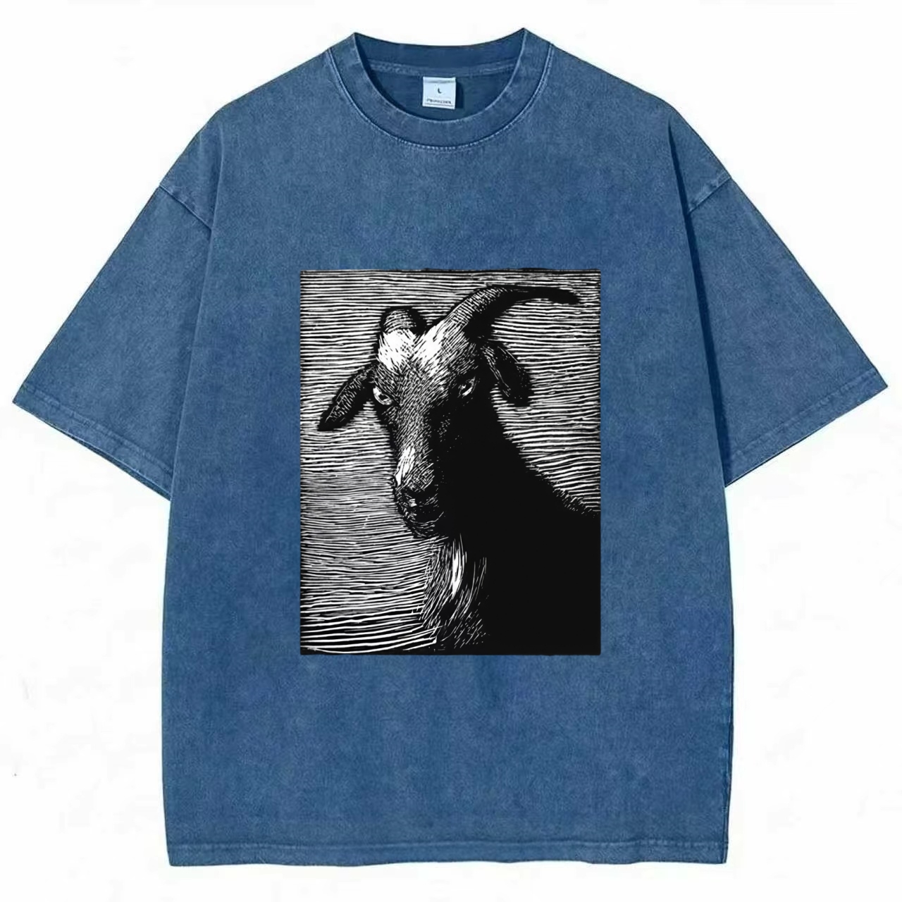 Satanic goat Washed T-shirt
