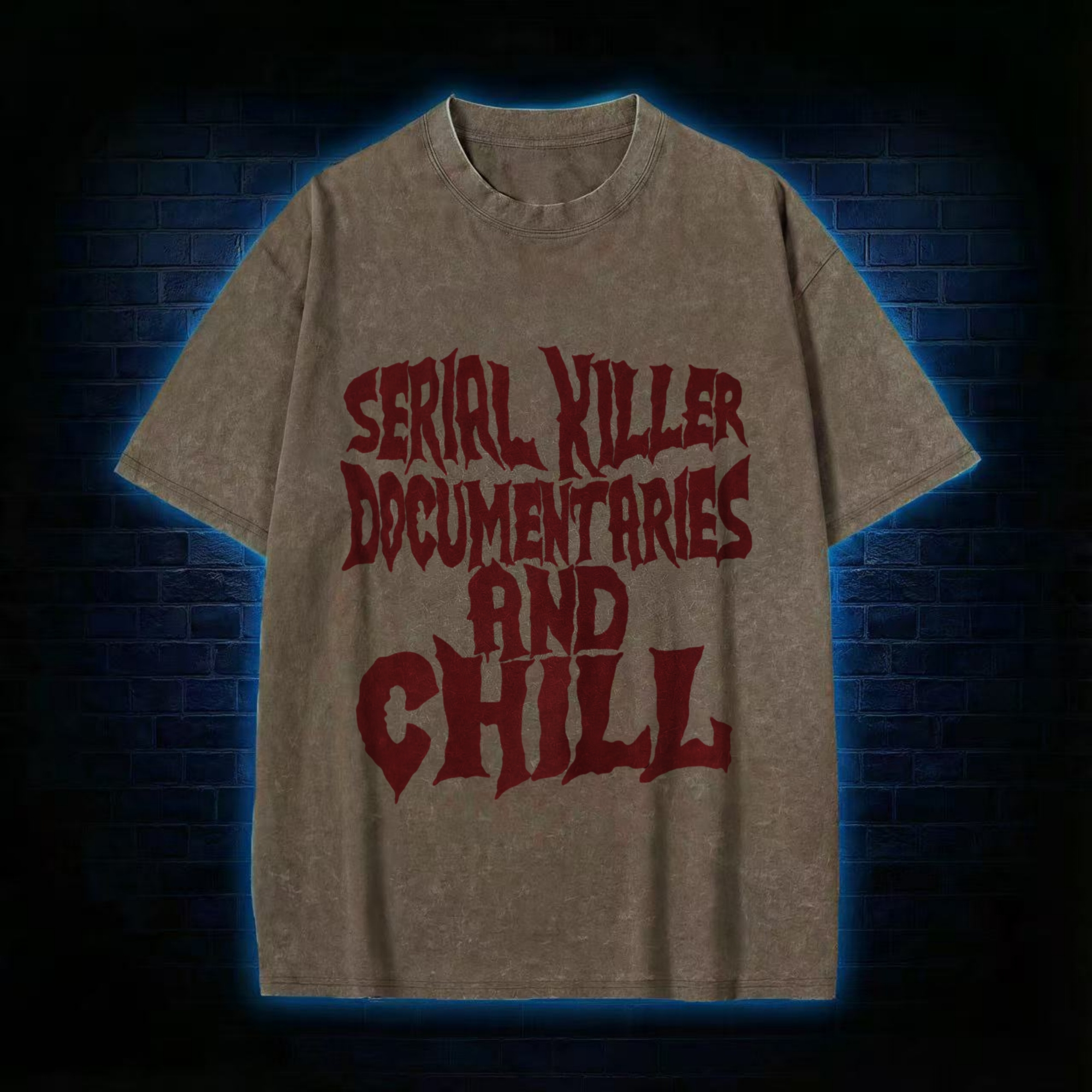 Serial Killer Documentaries Washed T-shirt