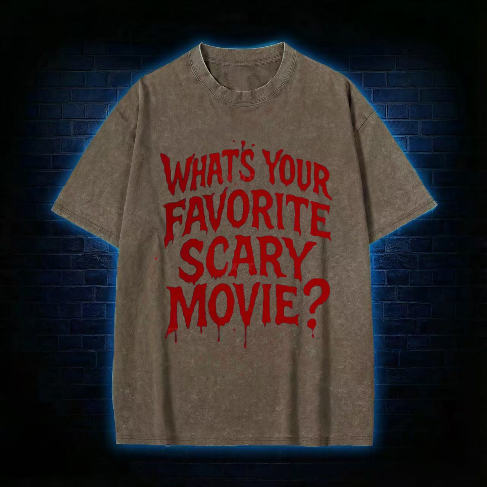 What's Your Favorite Scary Movie Washed T-shirt