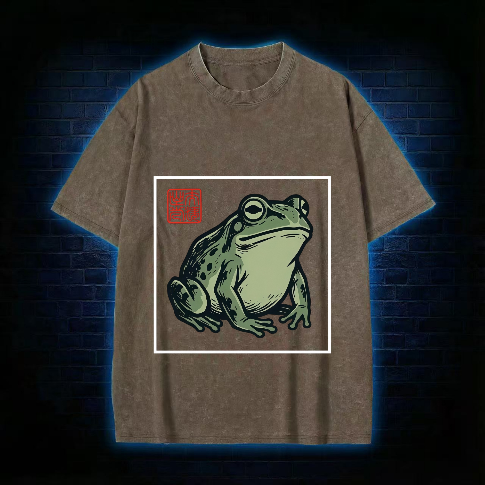 Zen Frog Washed T-Shirt