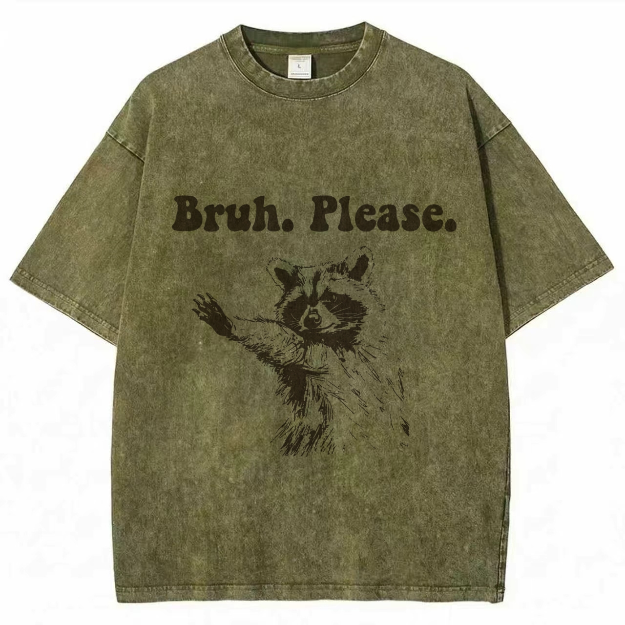 Bruh Please Washed T-shirt
