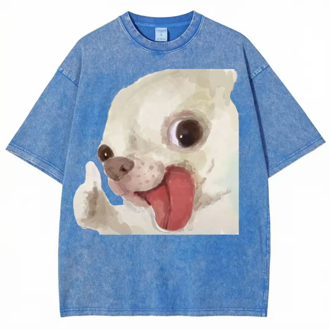 Thumbs Up Chihuahua Meme Washed T-Shirt