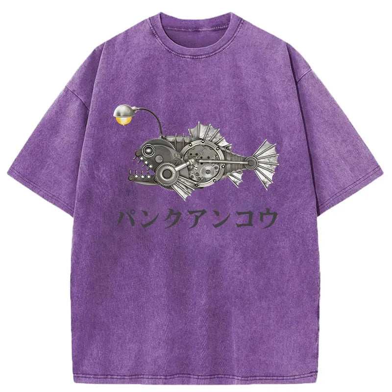  Anglerfish Japanese Washed T-Shirt