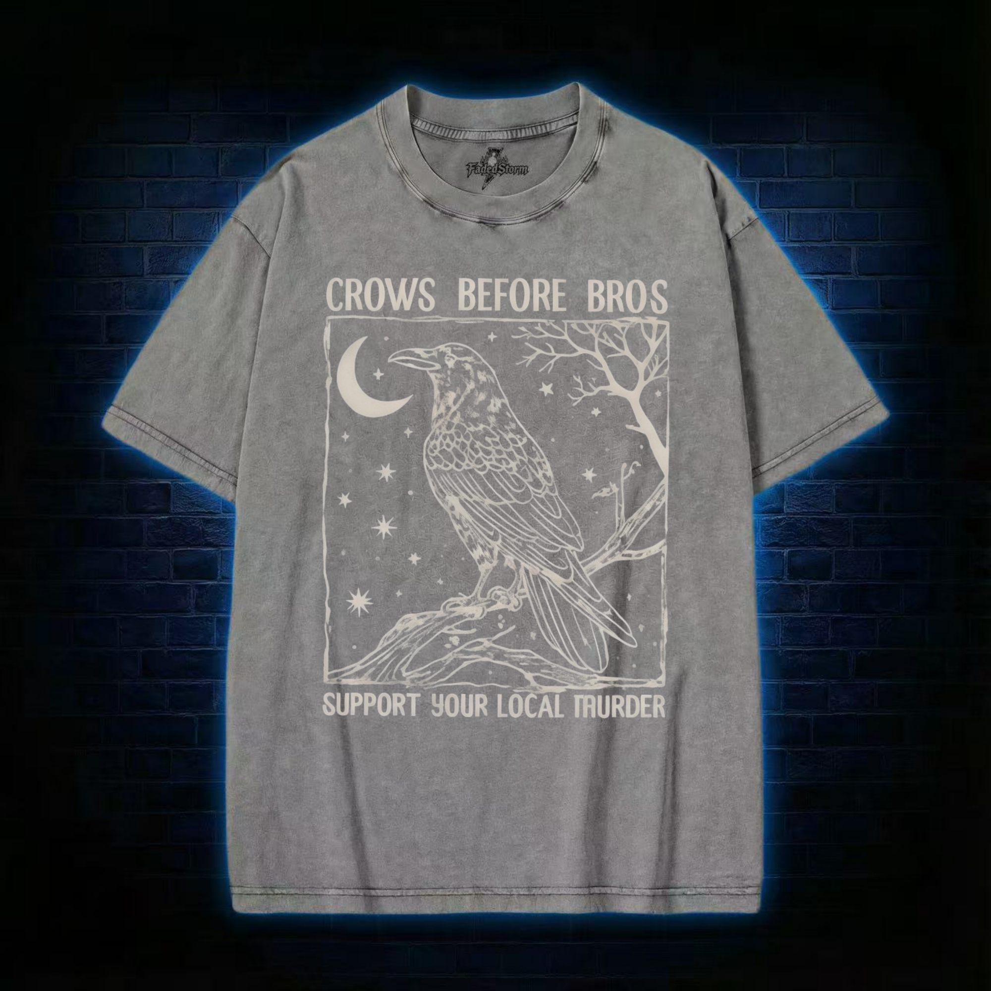 Crows Before Bros Washed T-shirt
