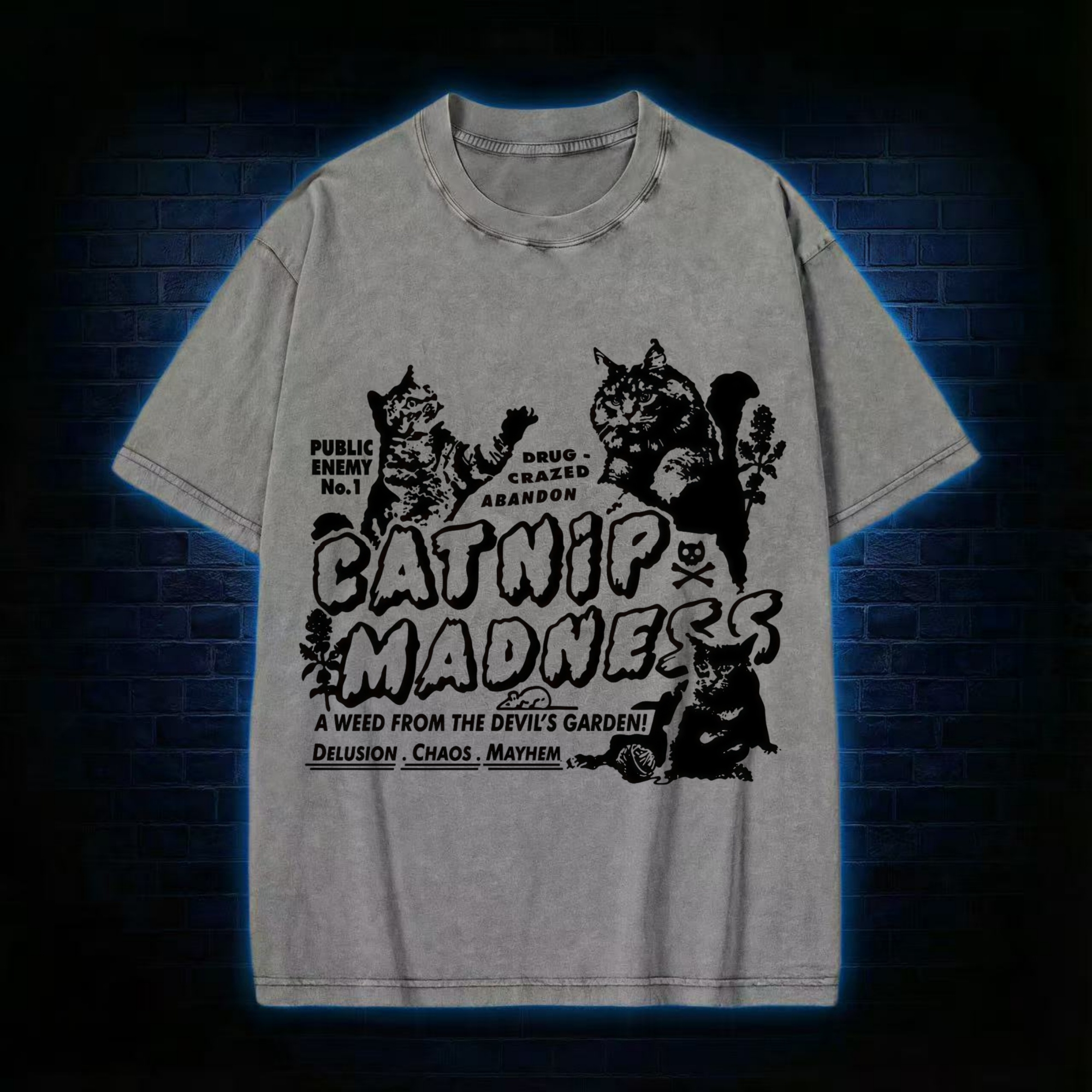 Catnip Madness Washed T-shirt