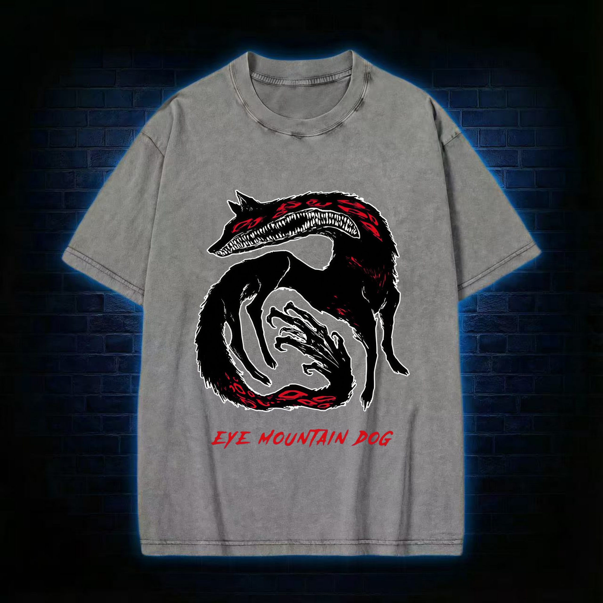 Eye Mountain Dog Washed T-shirt