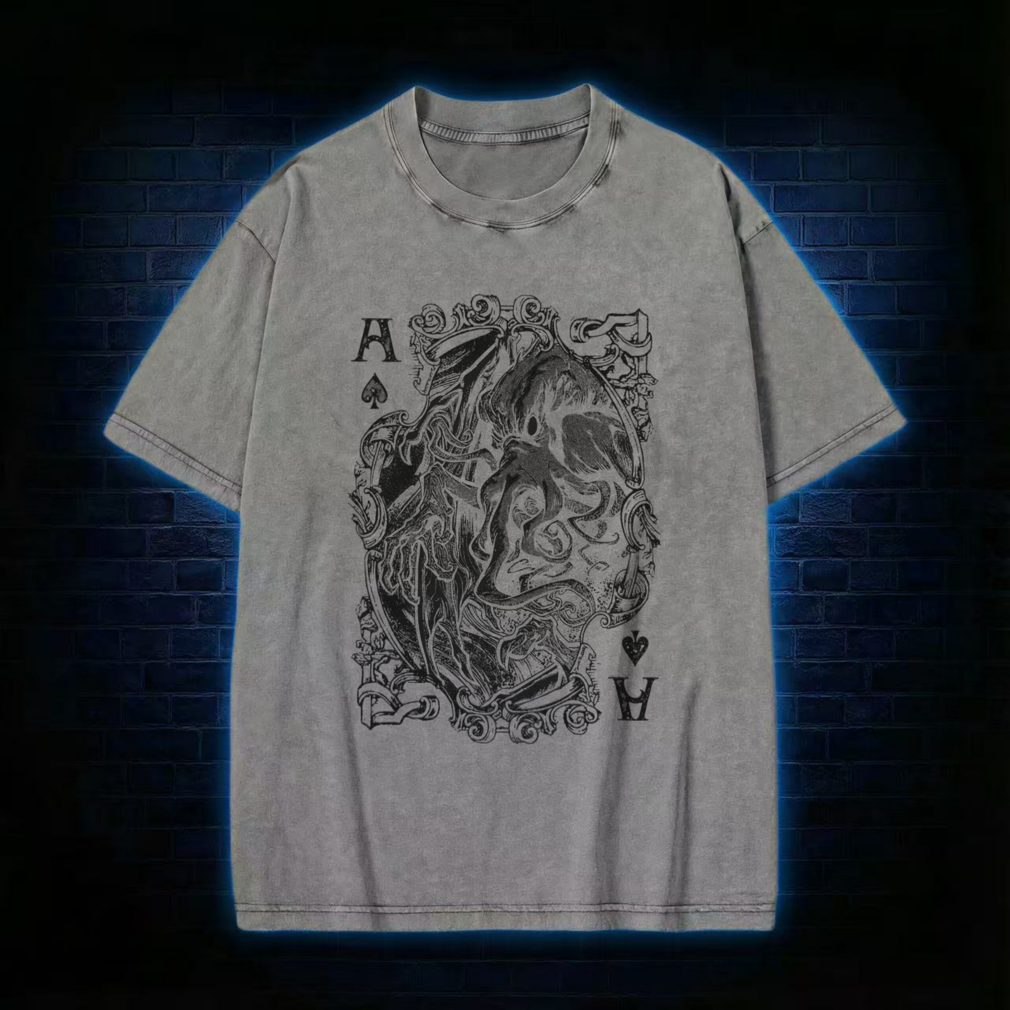 Cthulhu Mythos Cards Washed T-shirt