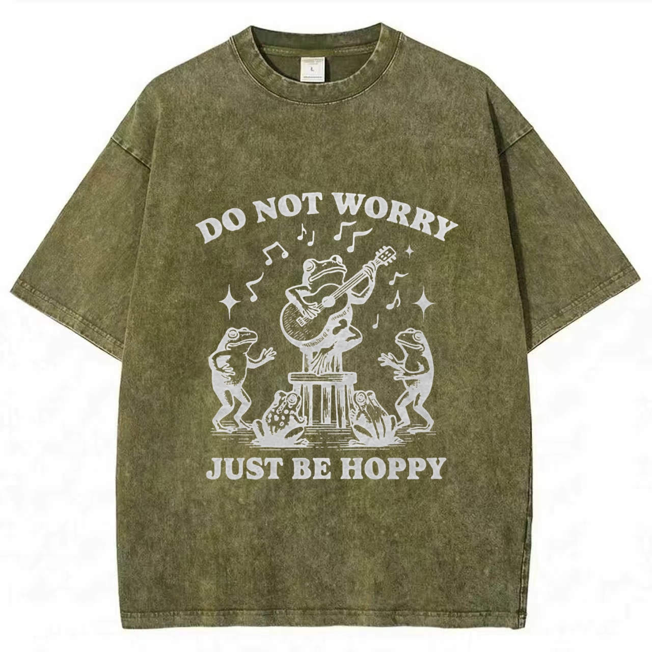 Do Not worry Just Be Hoppy Washed T-shirt