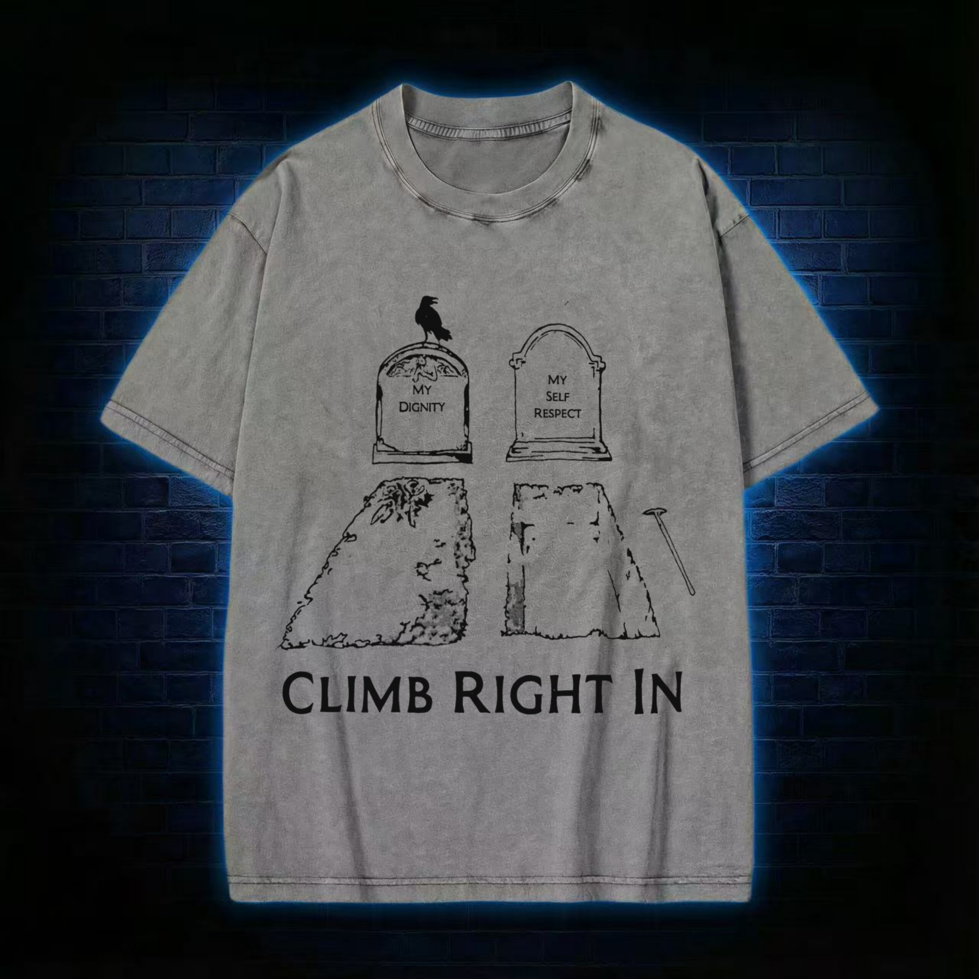 Climb Right in Washed T-shirt