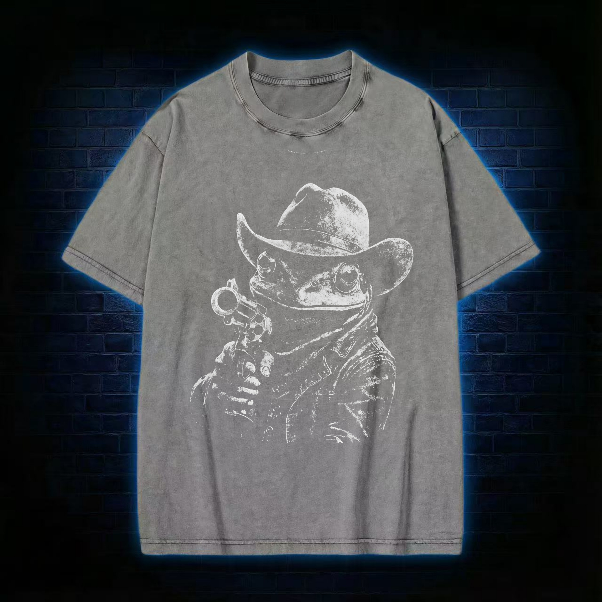 Cowboy Frog Washed T-shirt