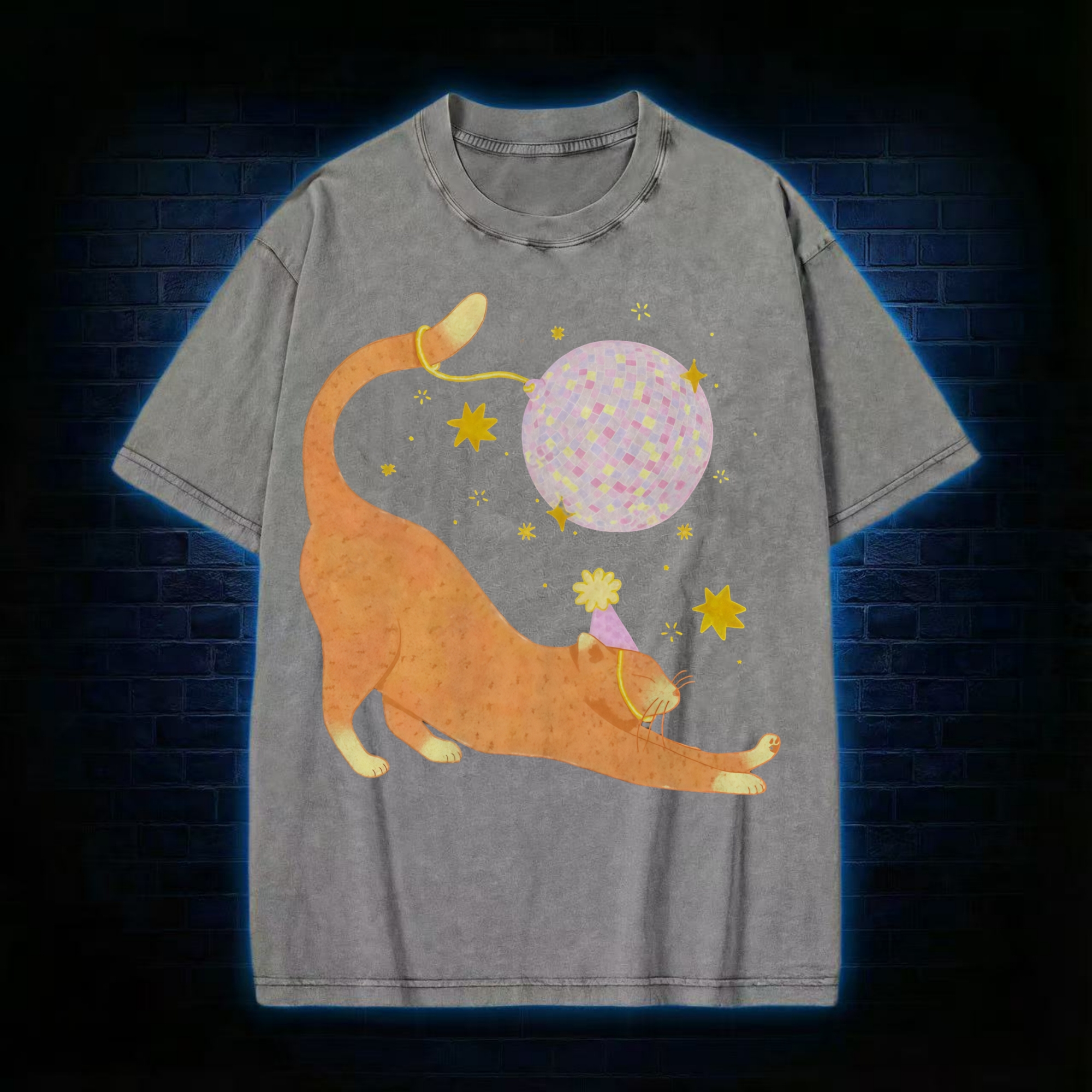 Cute Cat Disco T-shirt