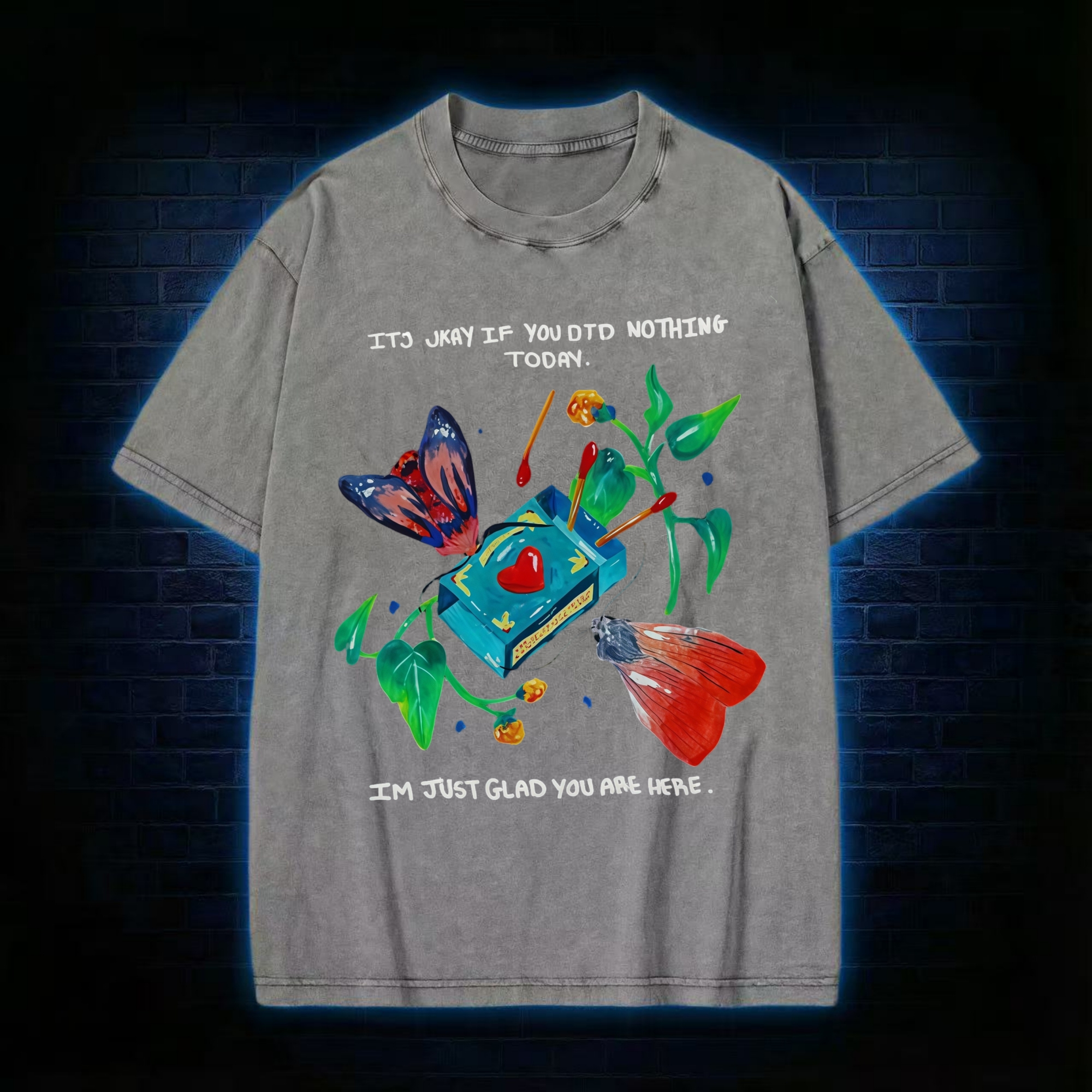 Glad You Are Here Washed T-shirt