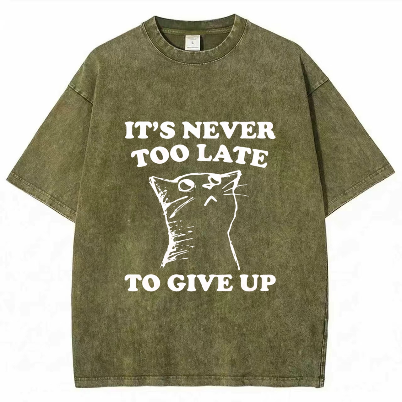 It's Never Too Late To Give Up Washed T-shirt