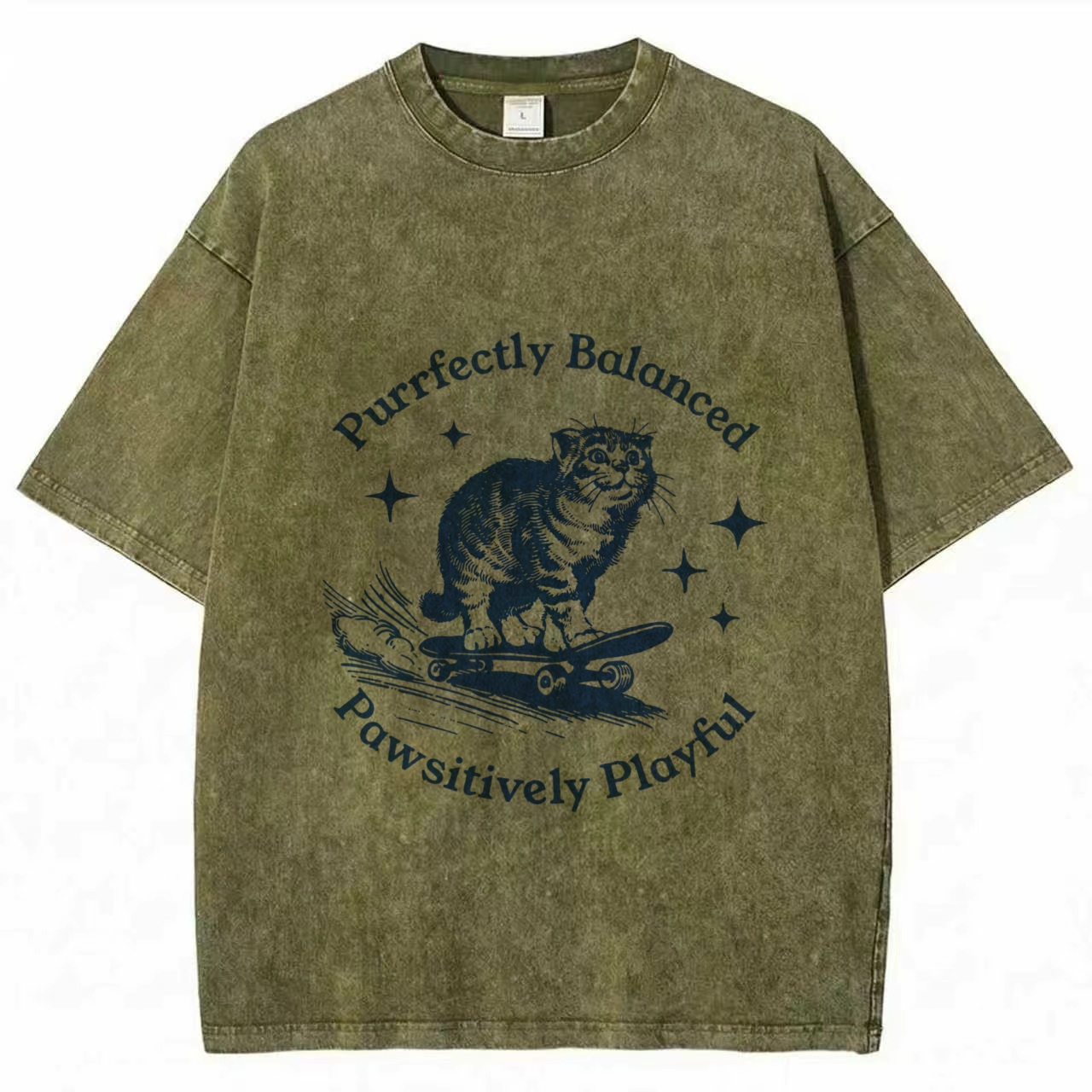 Purrfectly Balanced Washed T-shirt