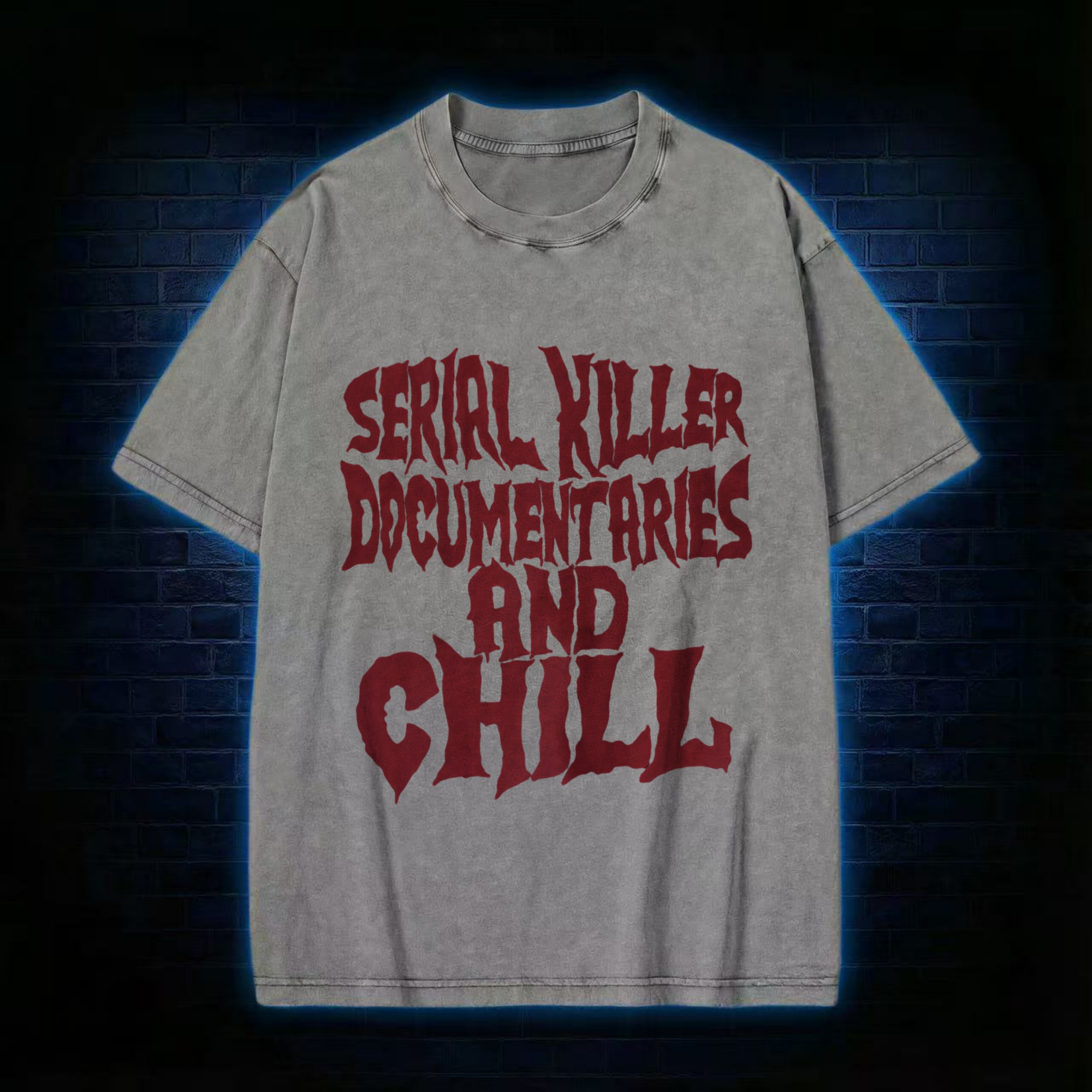 Serial Killer Documentaries Washed T-shirt