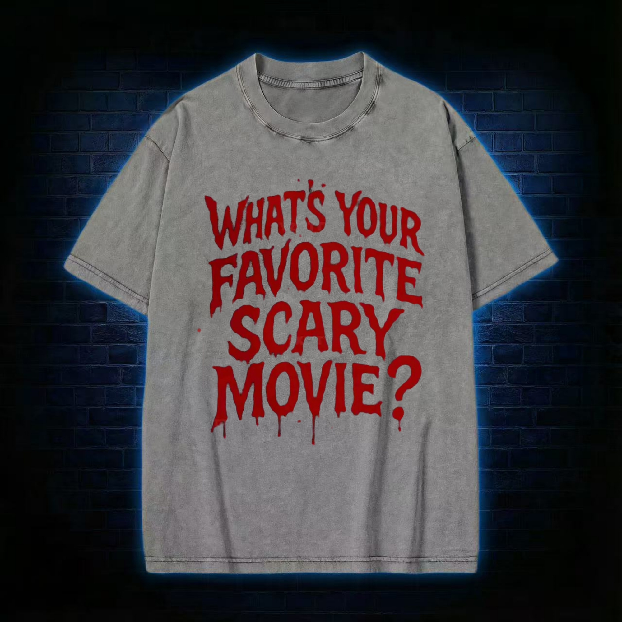 What's Your Favorite Scary Movie Washed T-shirt