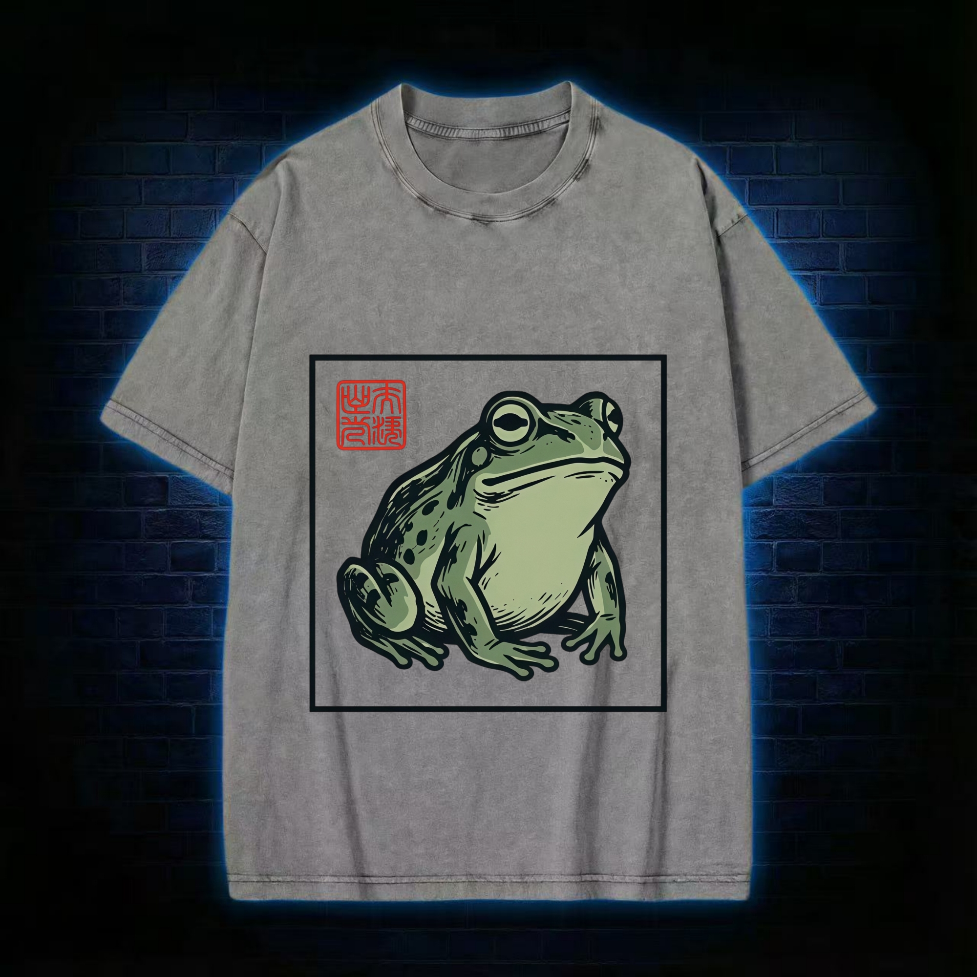 Zen Frog Washed T-Shirt