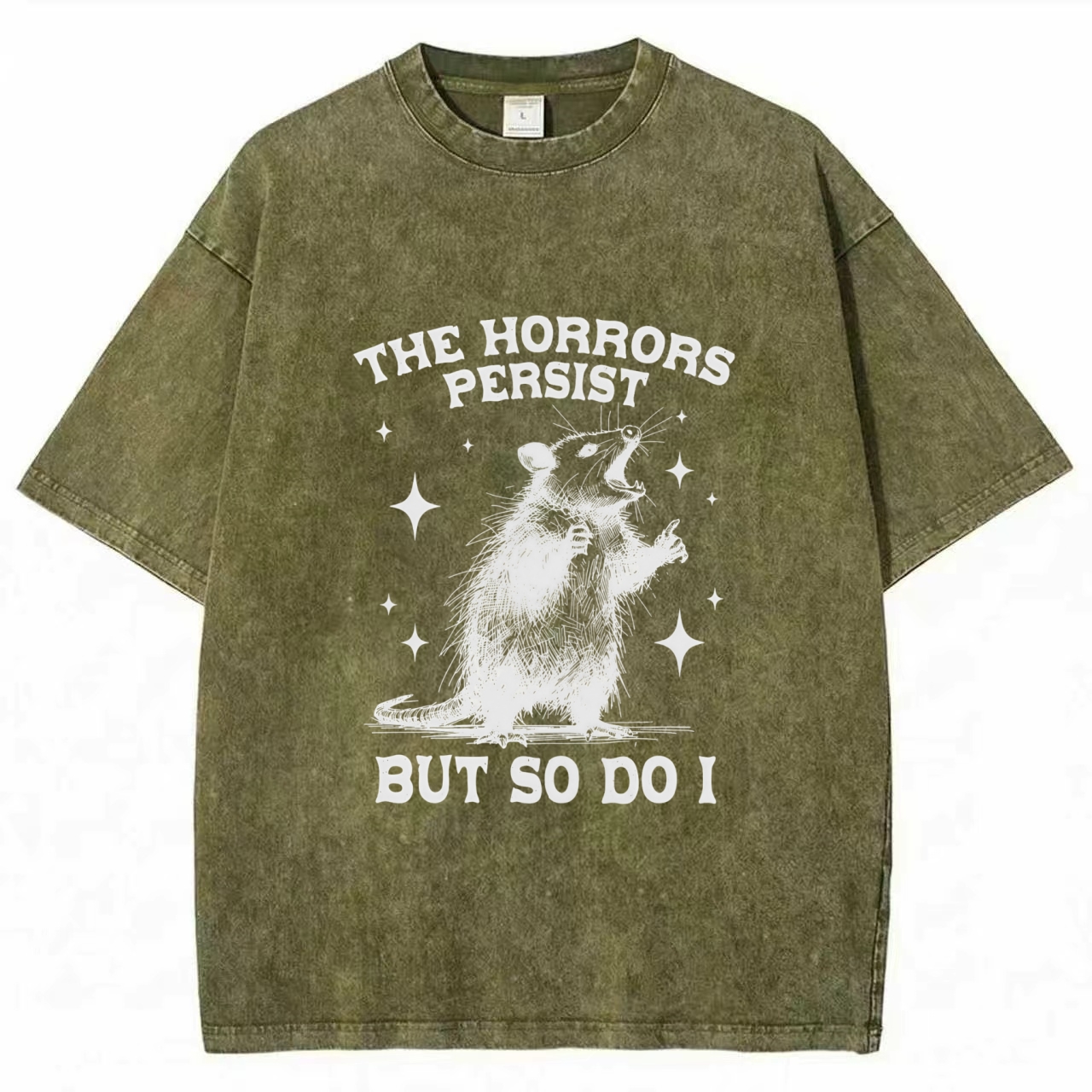 The Horrors Persist but so Do I Washed T-shirt