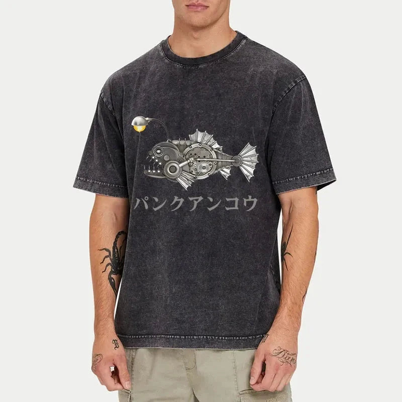  Anglerfish Japanese Washed T-Shirt