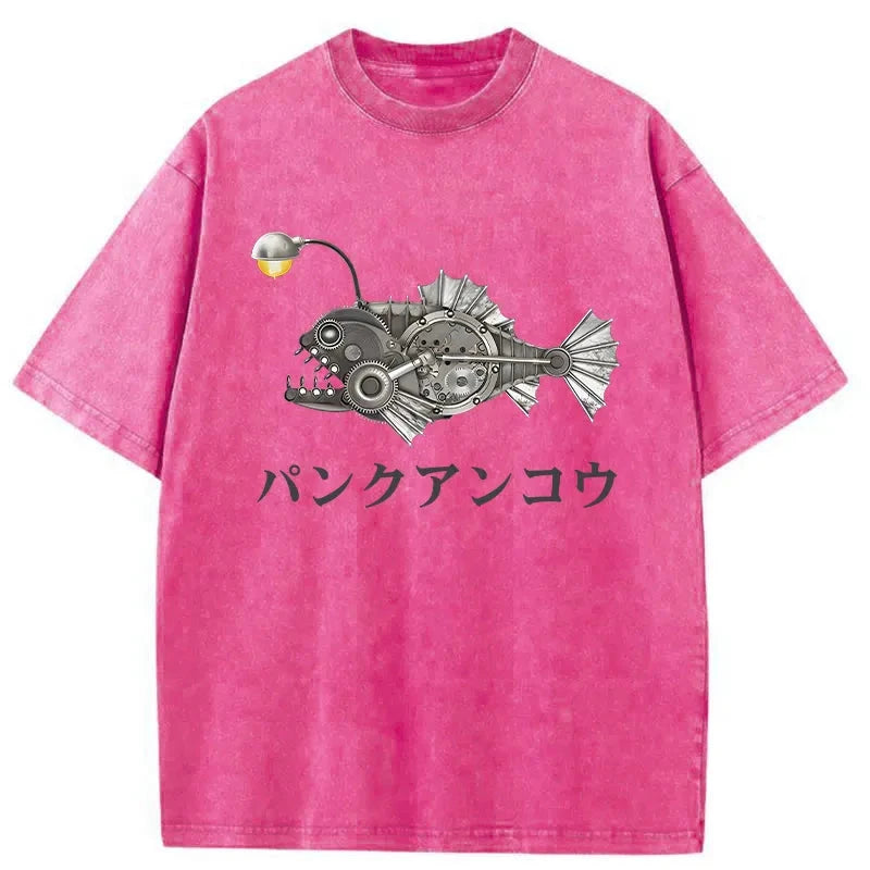  Anglerfish Japanese Washed T-Shirt