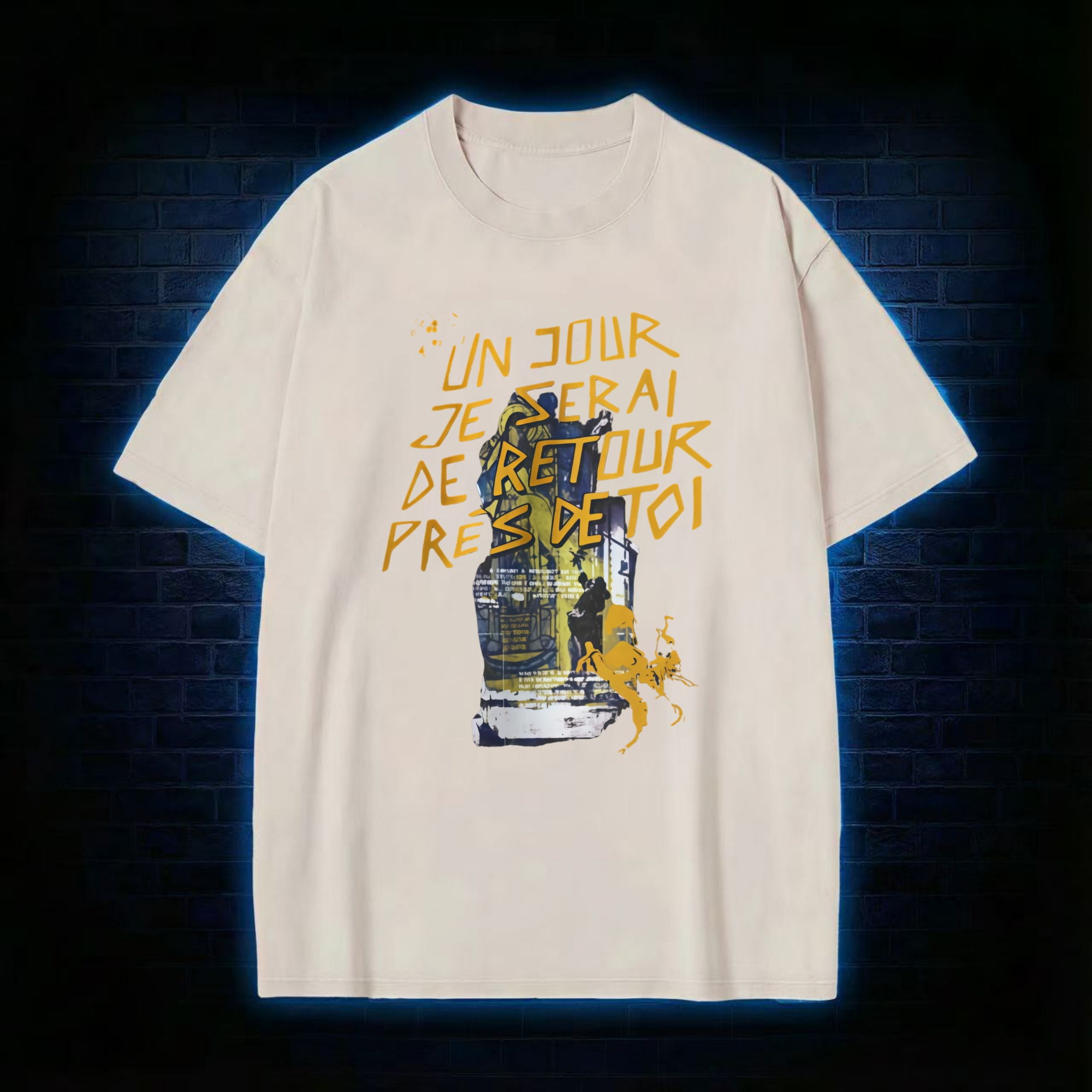 Un Jour Je Serai De Retour Près De Toi Washed T-shirt