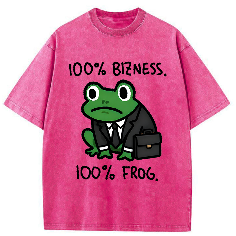100% Bizness 100% Frog Washed T-Shirt