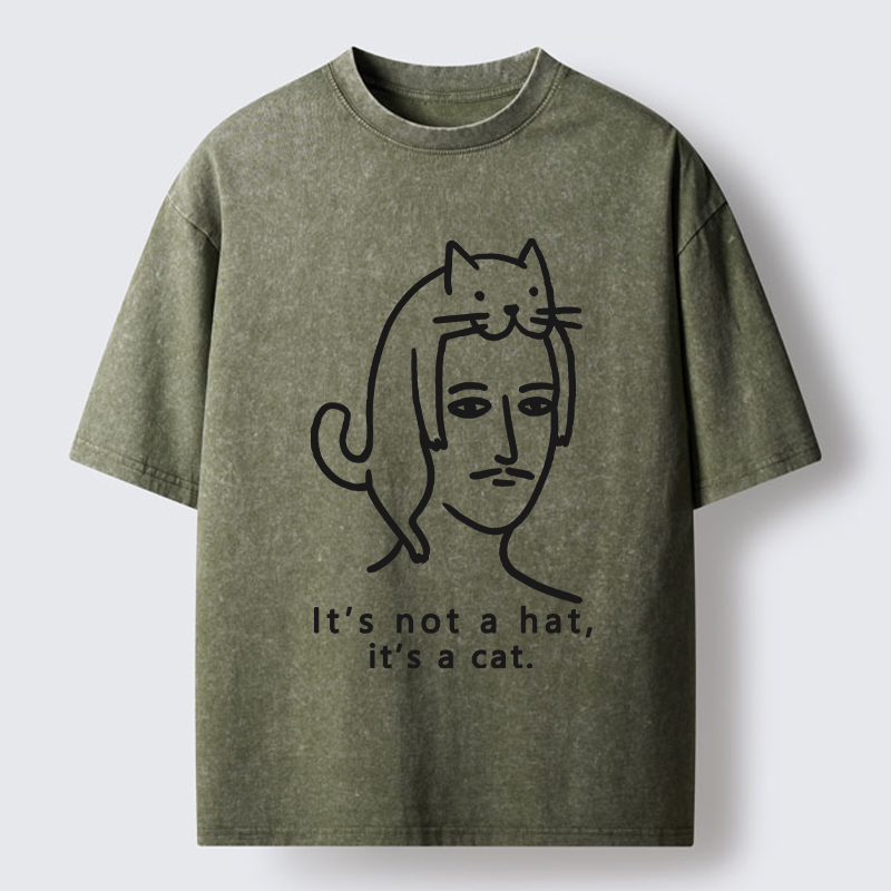  Not Hat It’s A Cat Washed T-Shirt