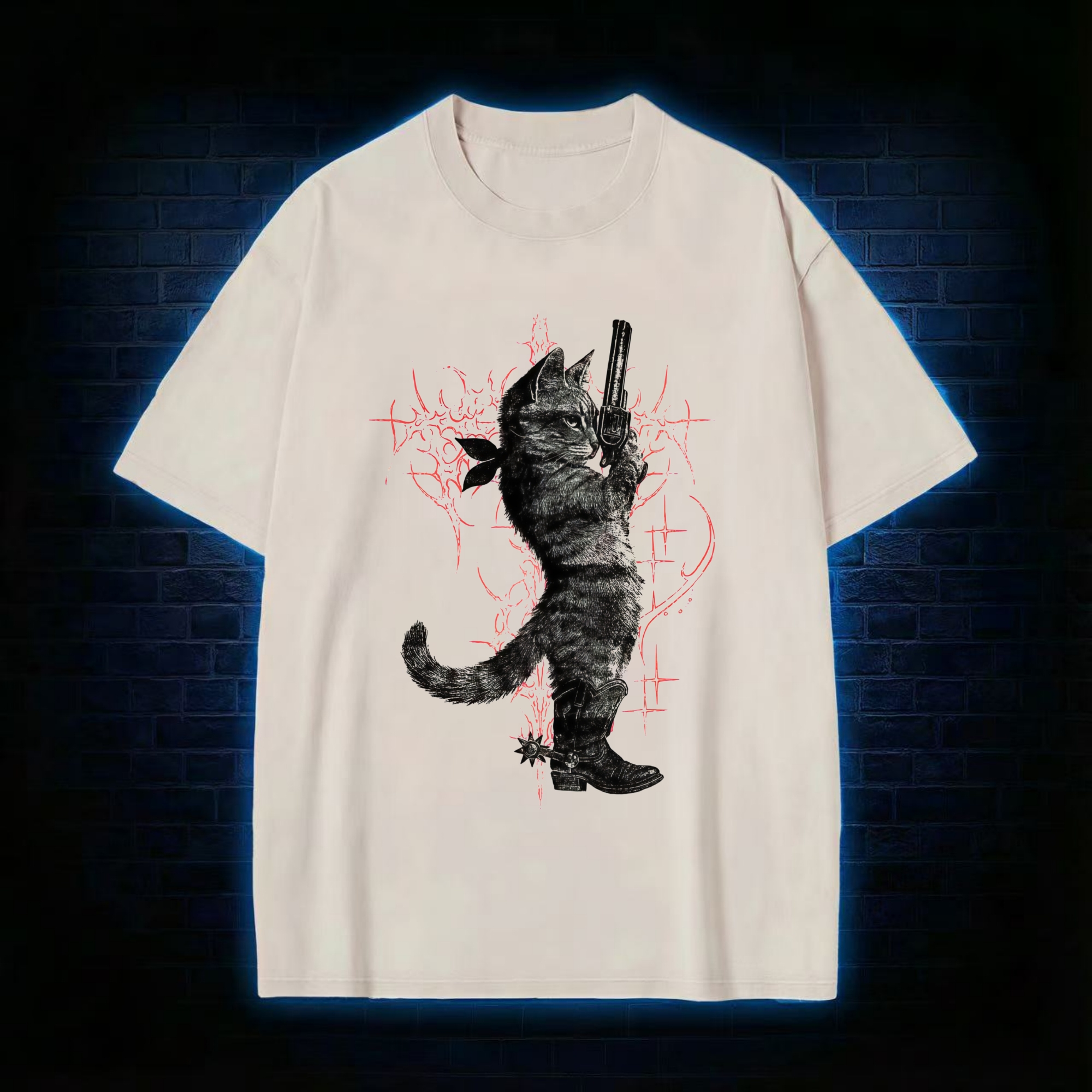 Cowboy Cat Washed T-shirt
