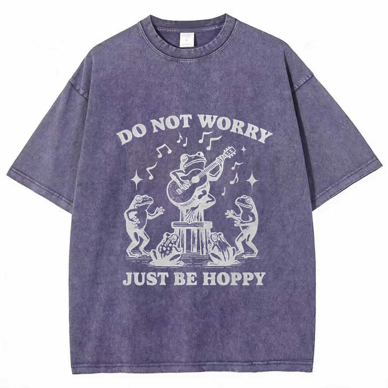 Do Not worry Just Be Hoppy Washed T-shirt