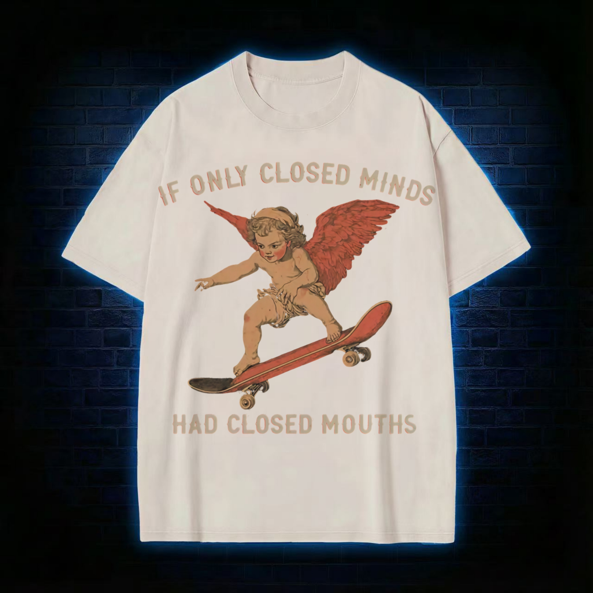 If Only Closed Minds Had Closed Mouths Washed T-shirt