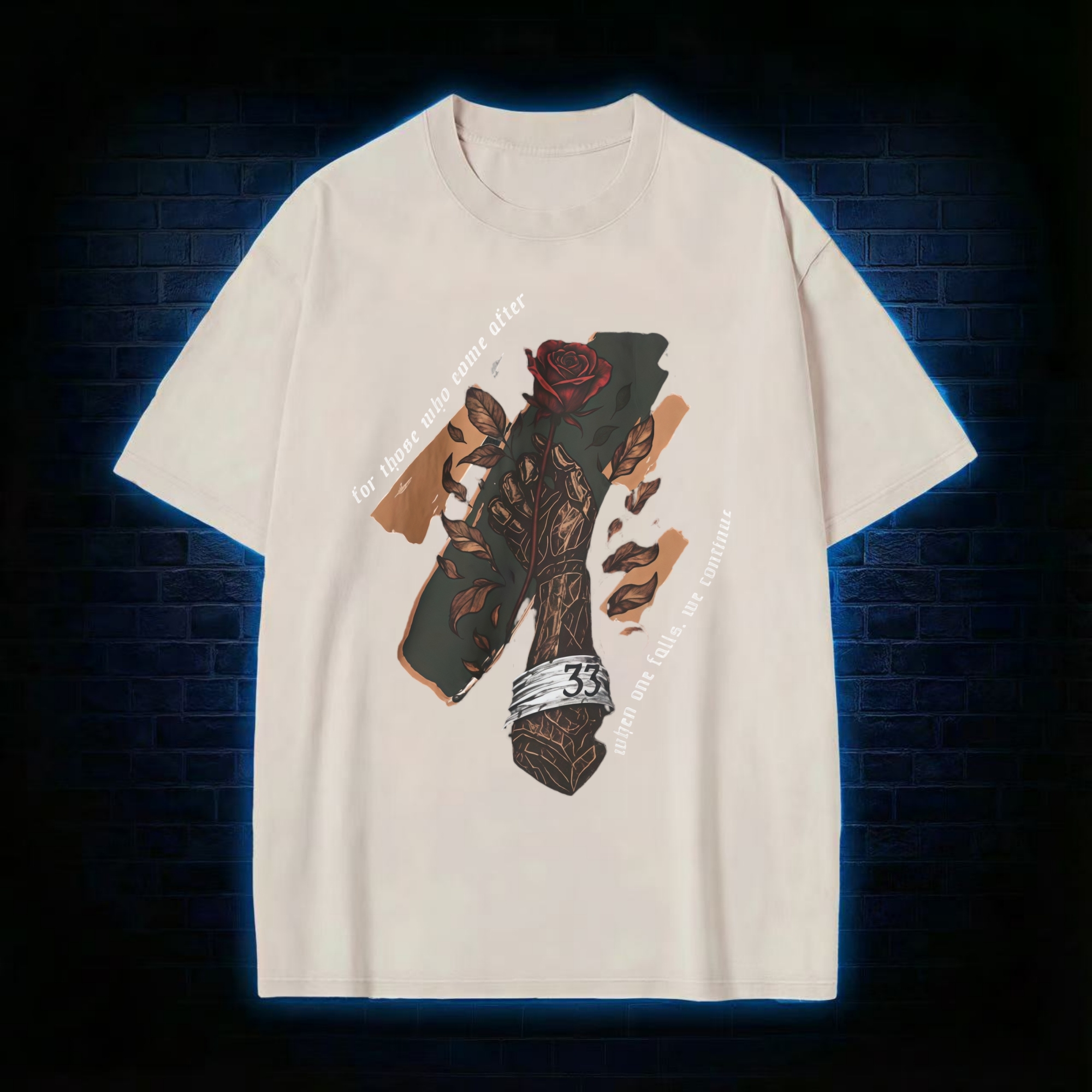 When One Falls. We Continue Washed T-shirt