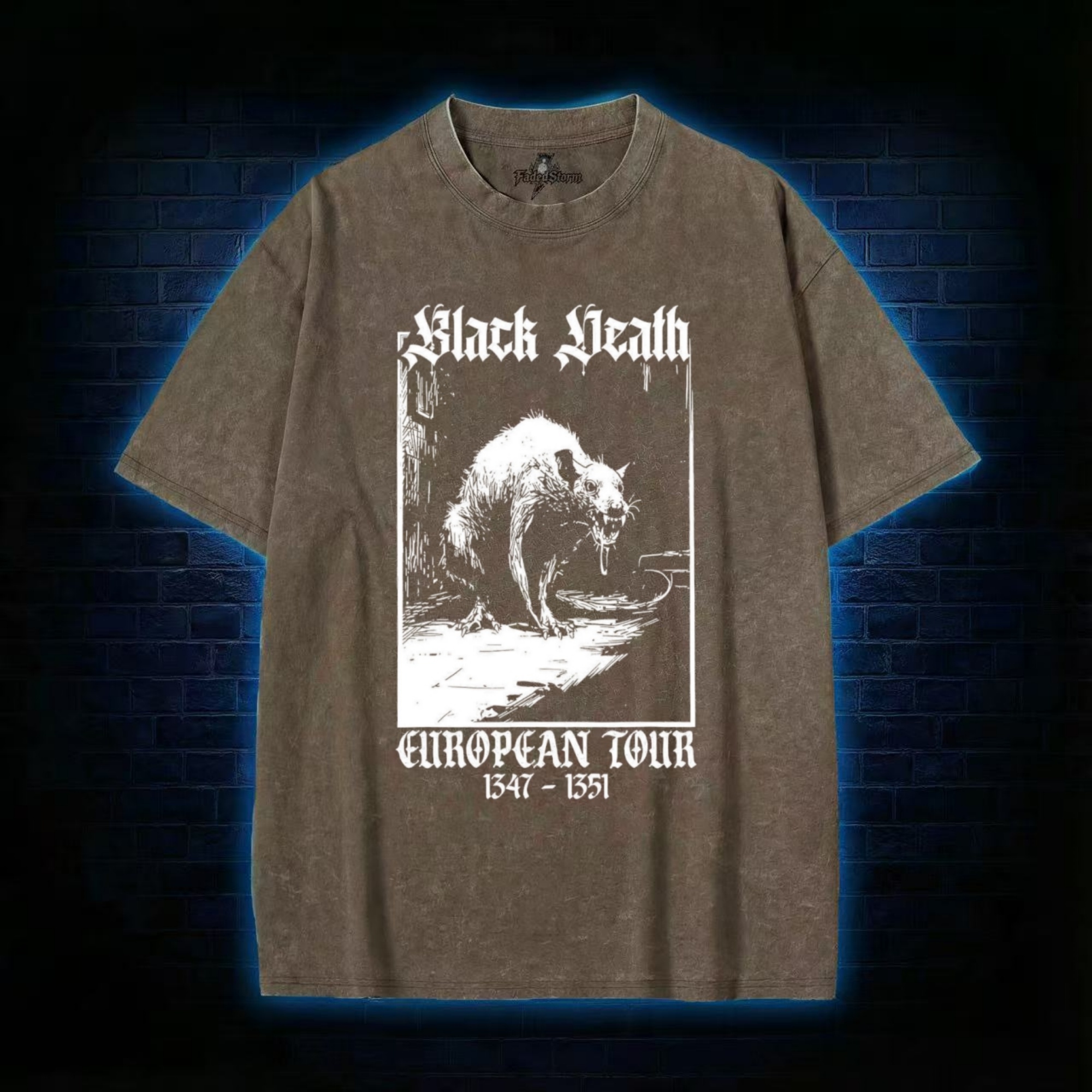 Black Death European Tour 1347-1351 Washed T-shirt